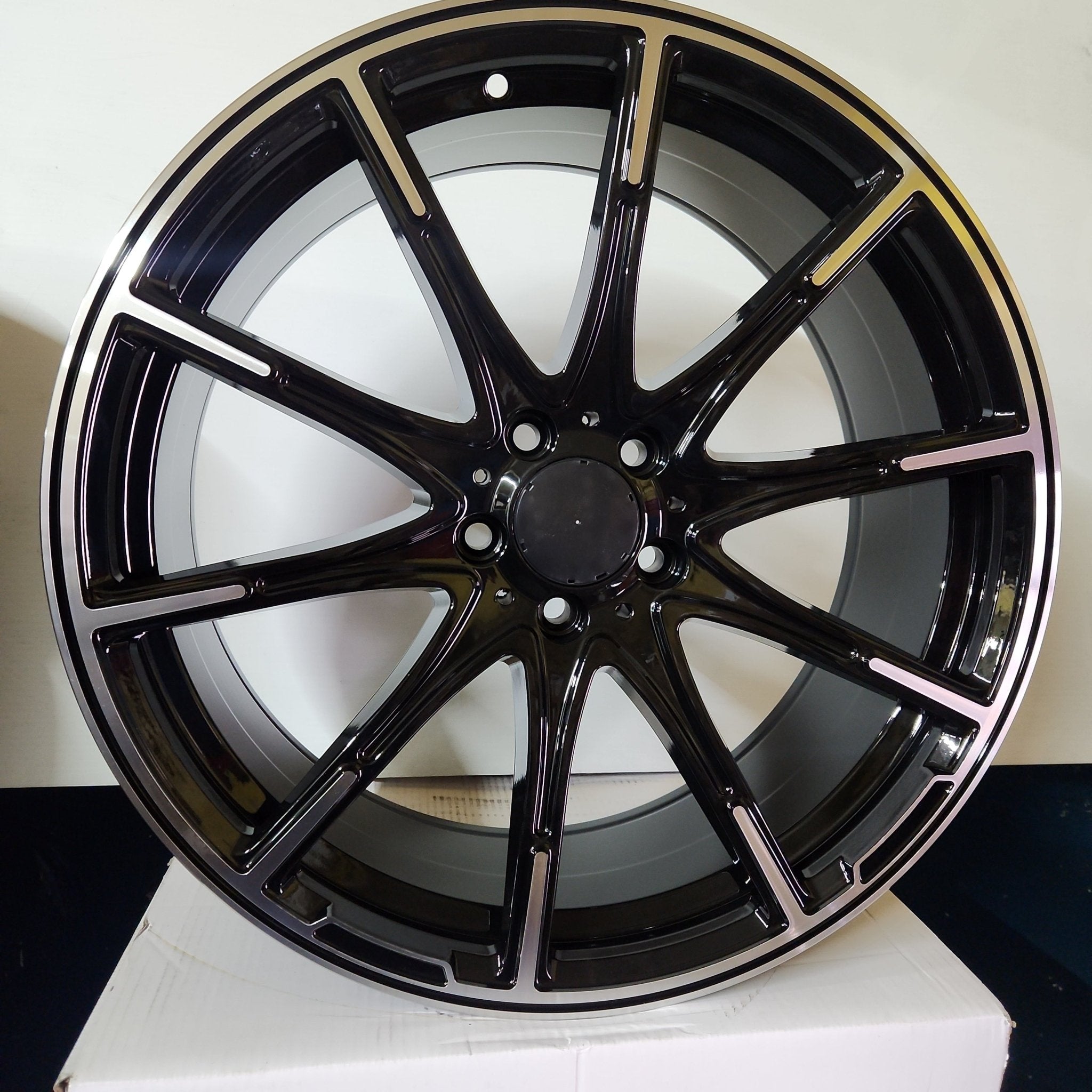 OE - BRABUS MONOBLOCK - Z 22644 - 1 20X9.5 5X112 PIANO BLACK MACHINE SPOKE - Gun Hill Tire House (WTW - WHOLESALE TIRES & WHEELS)