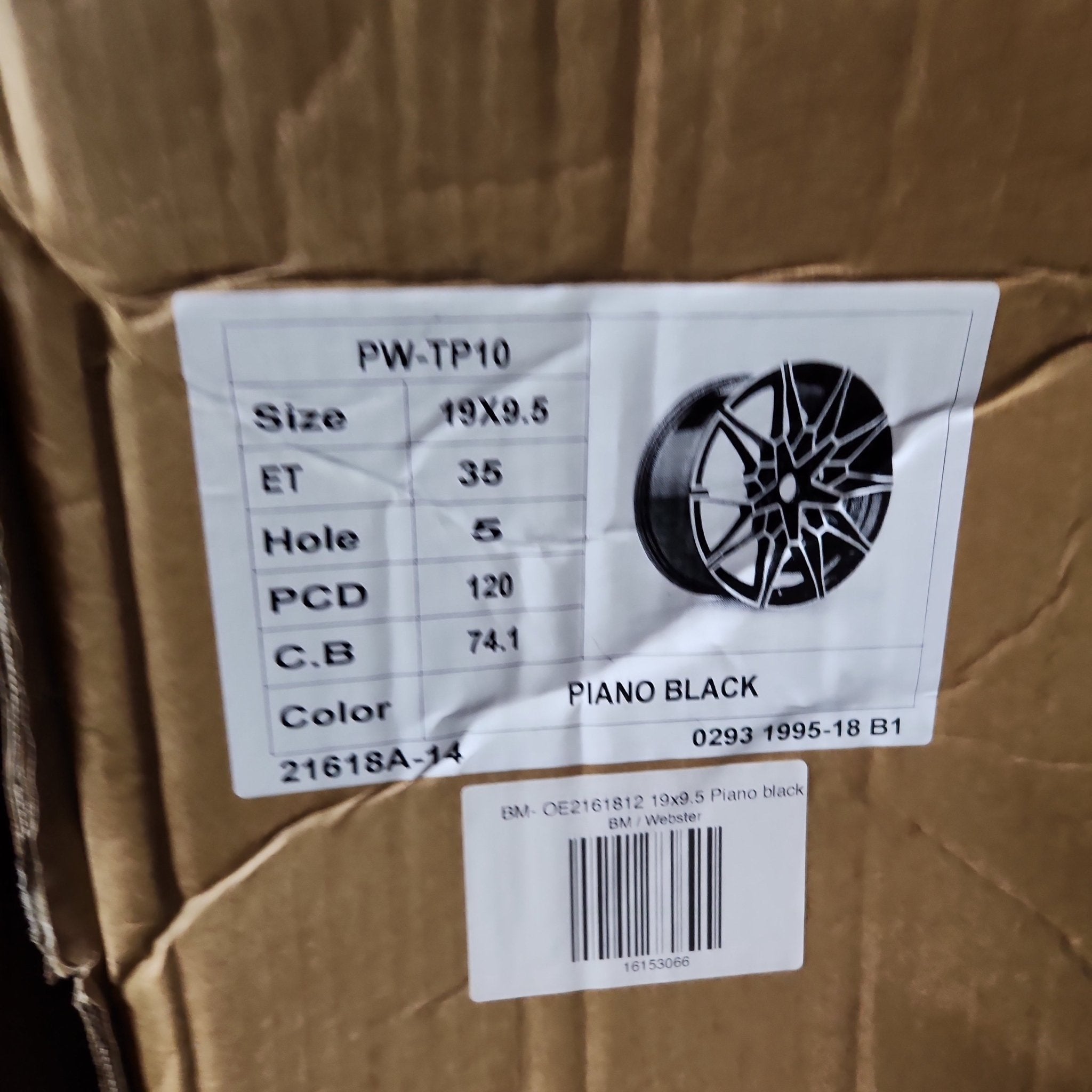 PW - TP10 877 WHEELS 19x9.5 5X120 PIANO BLACK - Gun Hill Tire House (WTW - WHOLESALE TIRES & WHEELS)