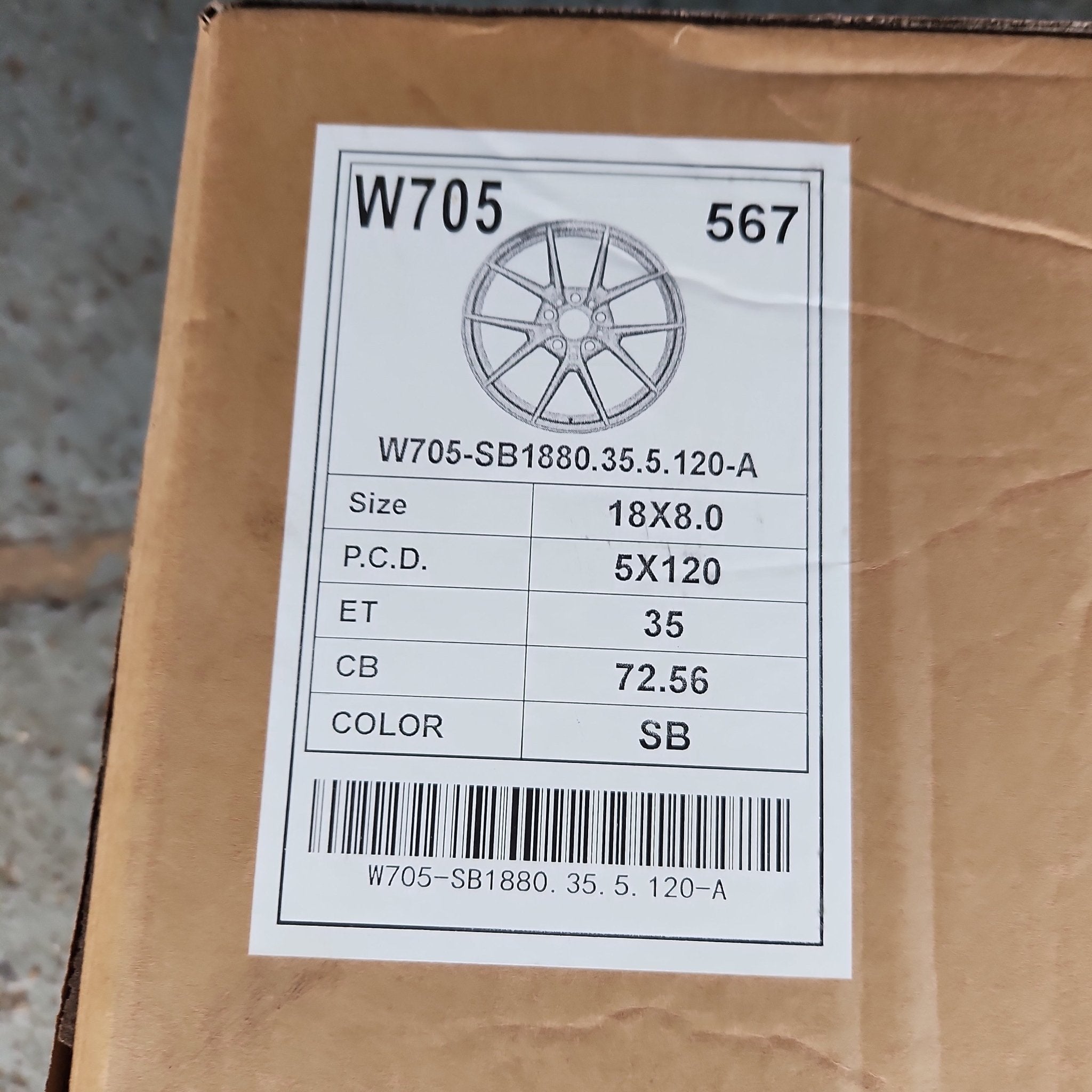 W705 18x8.0 5x120 SATIN BLACK - Gun Hill Tire House (WTW - WHOLESALE TIRES & WHEELS)