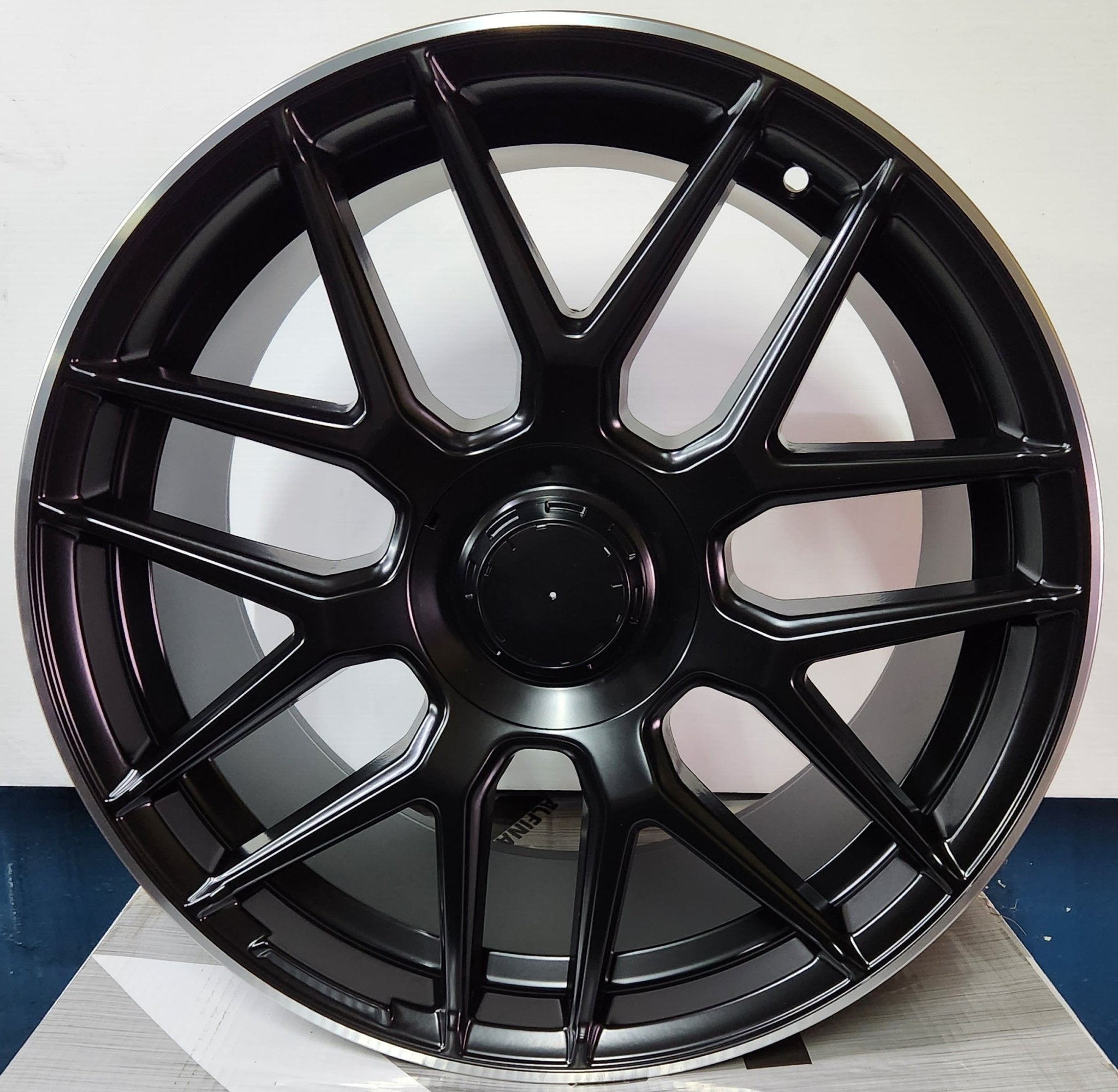 W840 19x9.5 5x112 SATIN BLACK MACHINED FACE - Gun Hill Tire House (WTW - WHOLESALE TIRES & WHEELS)