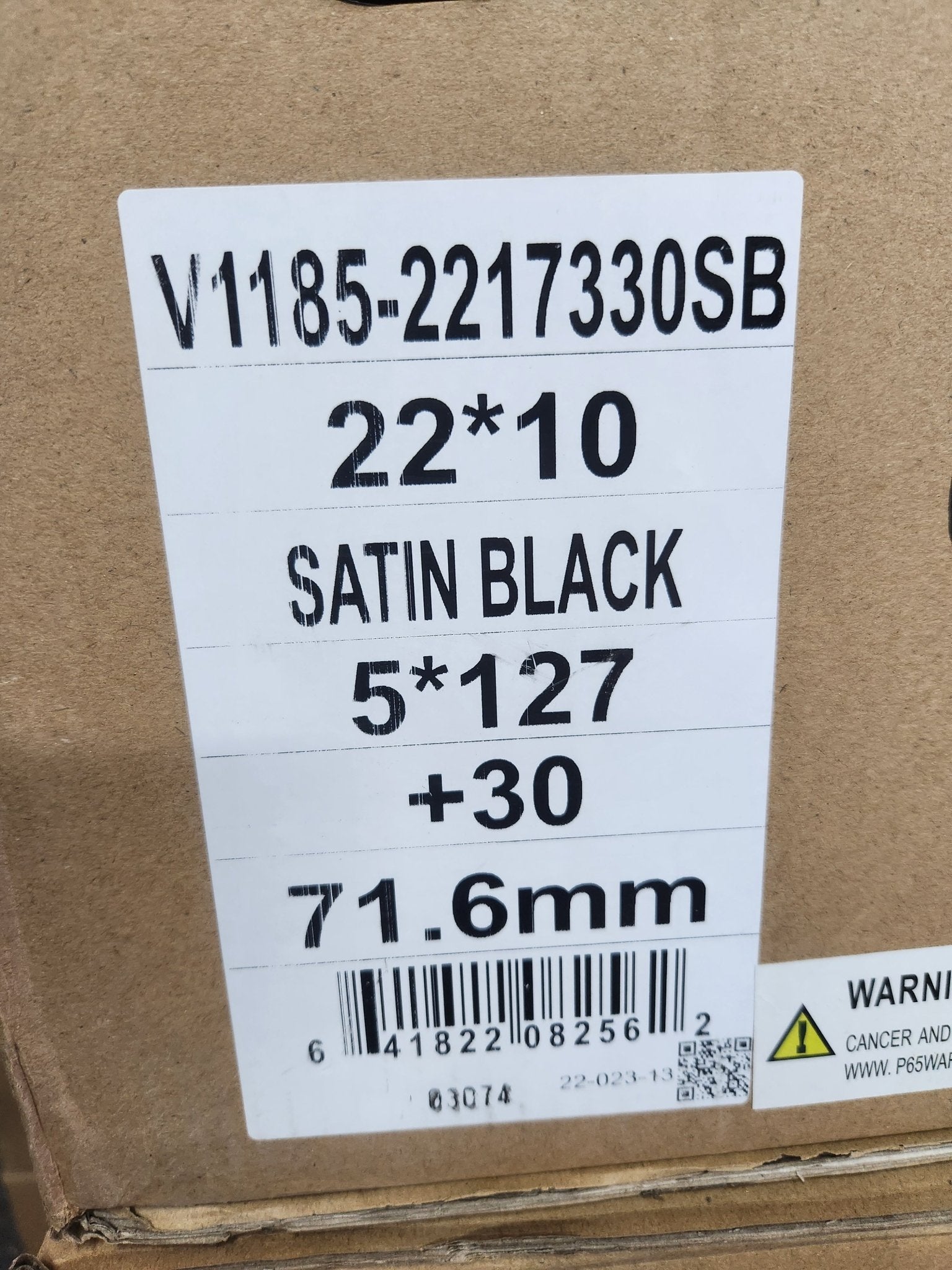 V1185 22X10 5X127 SATIN BLACK - Gun Hill Tire House (WTW - WHOLESALE TIRES & WHEELS)