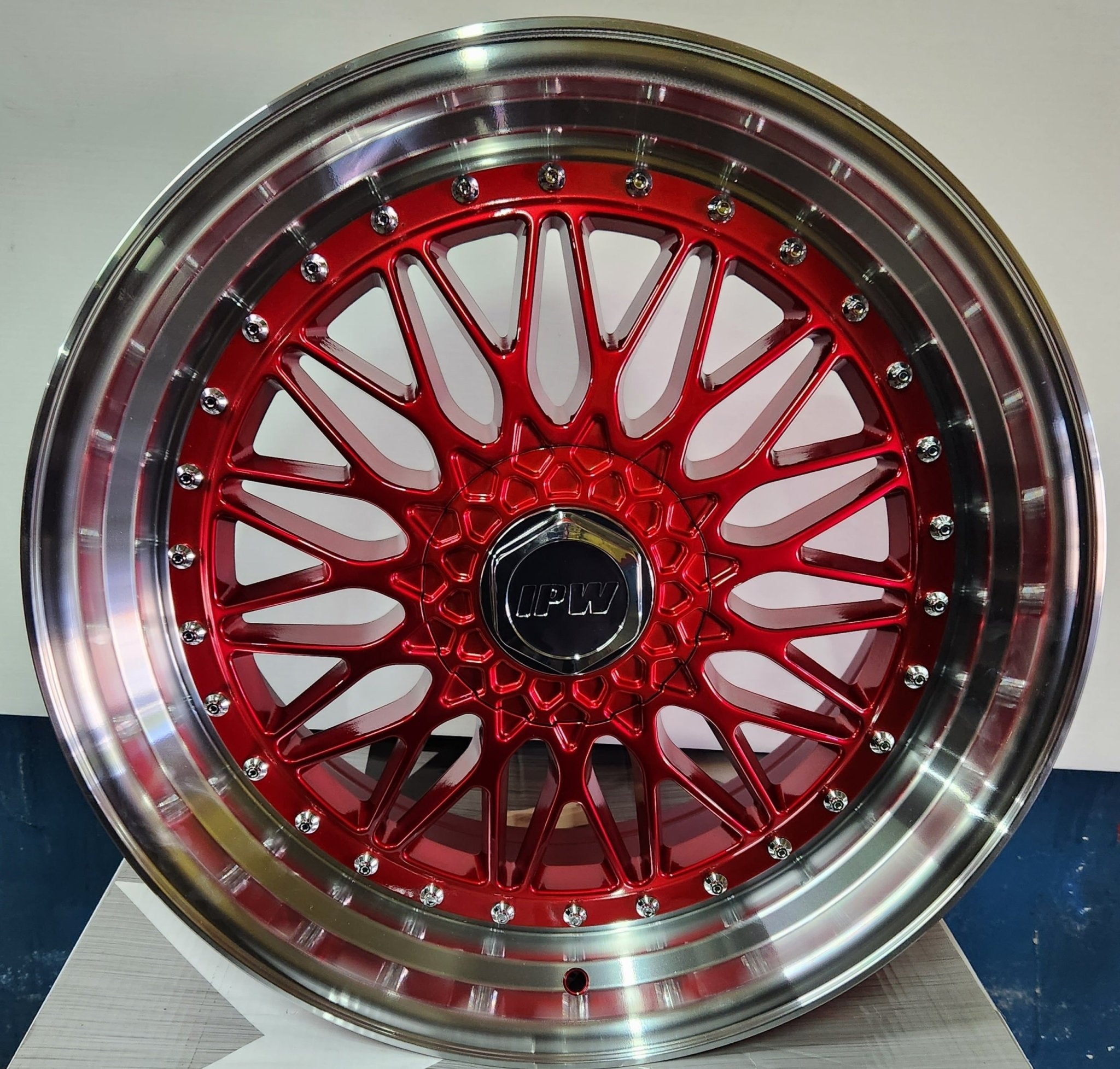 W883 WHEELS RML 20X8.5 5X120 - 5X114.3 RED MACHINED LIP - Gun Hill Tire House (WTW - WHOLESALE TIRES & WHEELS)