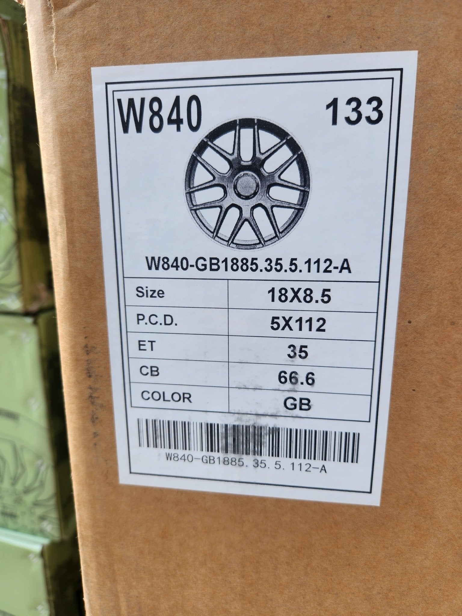 W840 WHEELS 18x8.5 5x112 GLOSS BLACK - Gun Hill Tire House (WTW - WHOLESALE TIRES & WHEELS)