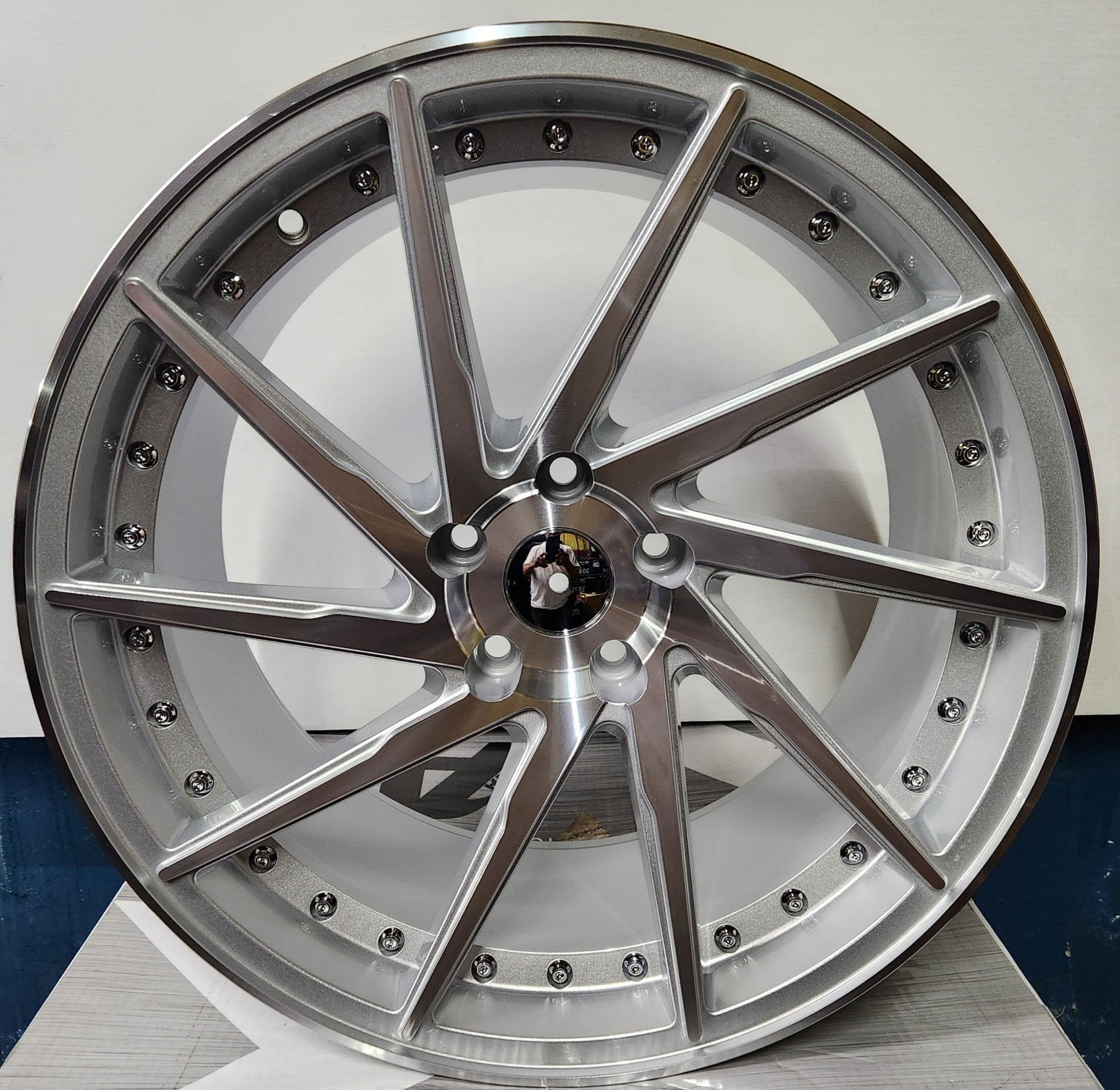 VOSSEN STYLE - PW OE02 19x9.5 5x4.5 SILVER MACHINED FACE - Gun Hill Tire House (WTW - WHOLESALE TIRES & WHEELS)