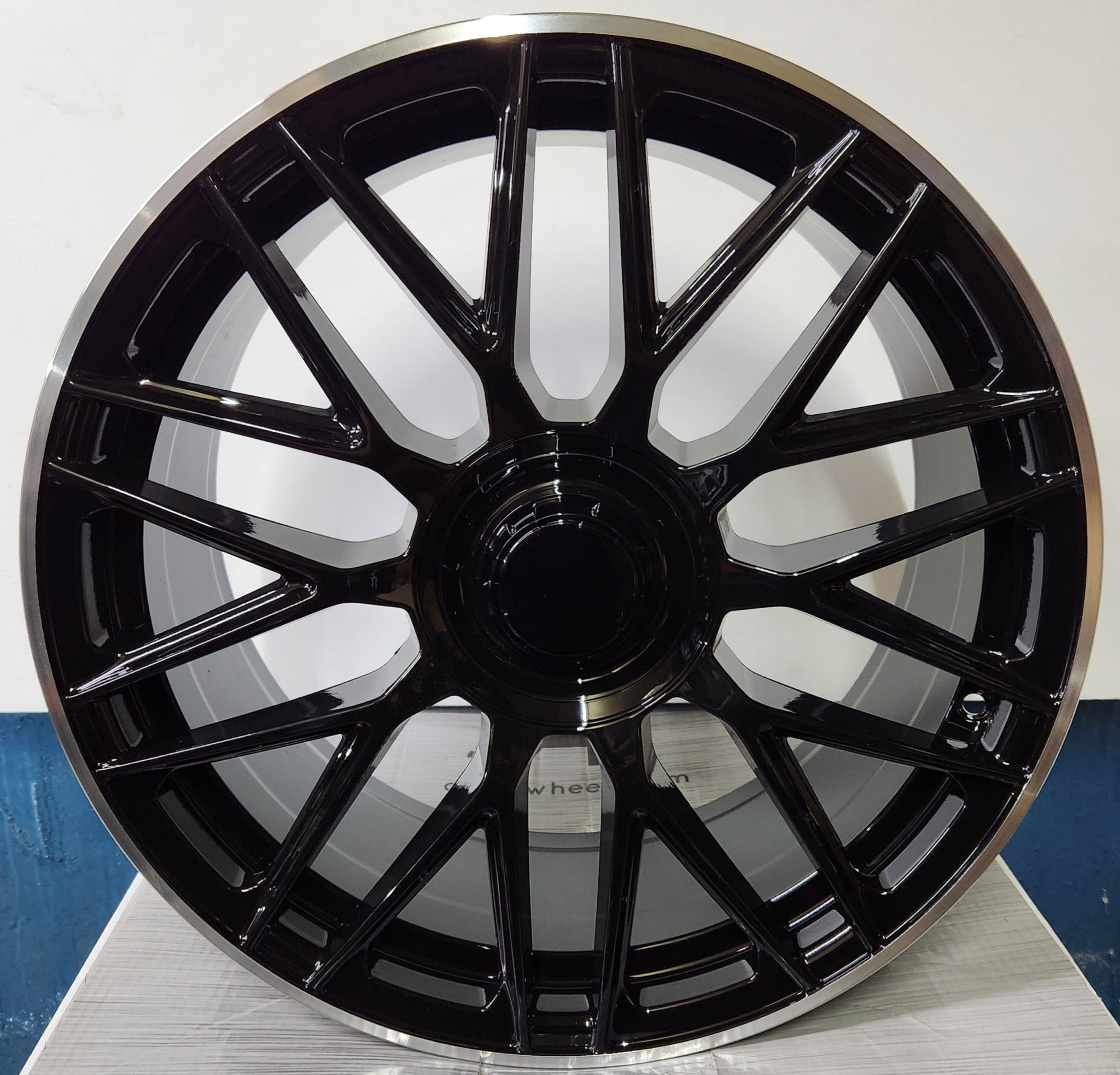 OE - 1118 - 19X9.5 5X112 GLOSS BLACK MACHINED LIPS - Gun Hill Tire House (WTW - WHOLESALE TIRES & WHEELS)