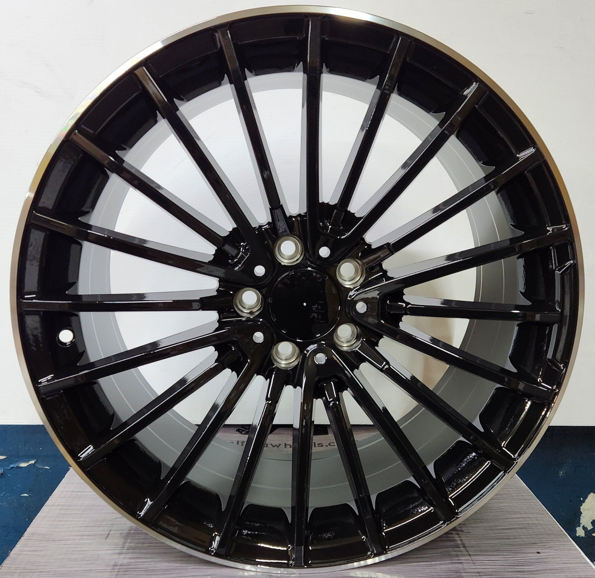 OE - 0235 19x8.5 5x112 GLOSS BLACK MACHINED LIPS - Gun Hill Tire House (WTW - WHOLESALE TIRES & WHEELS)