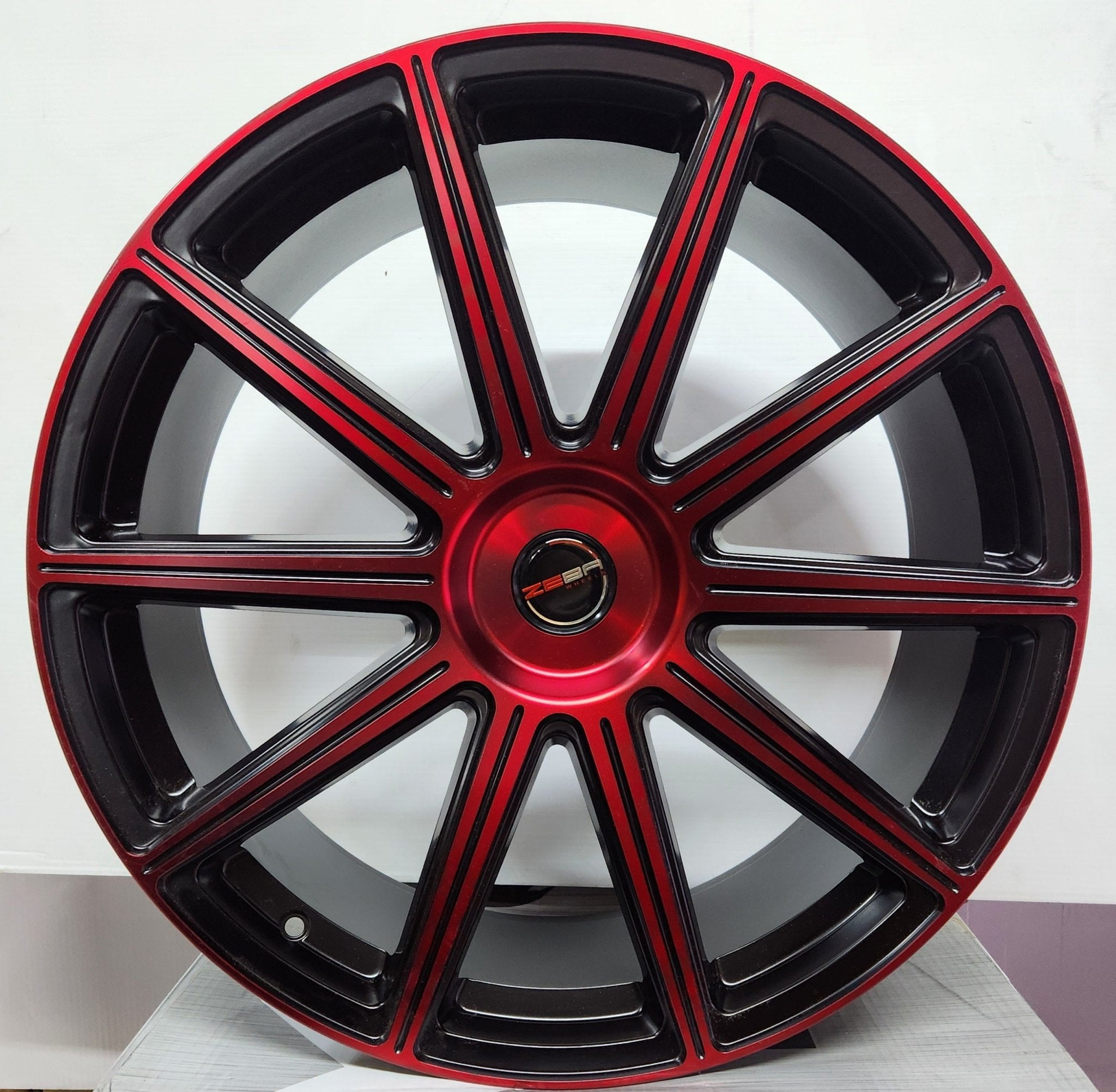 GWG MOD G42 18X8.0 5X120 MAT BLACK W / RED FACE - Gun Hill Tire House (WTW - WHOLESALE TIRES & WHEELS)