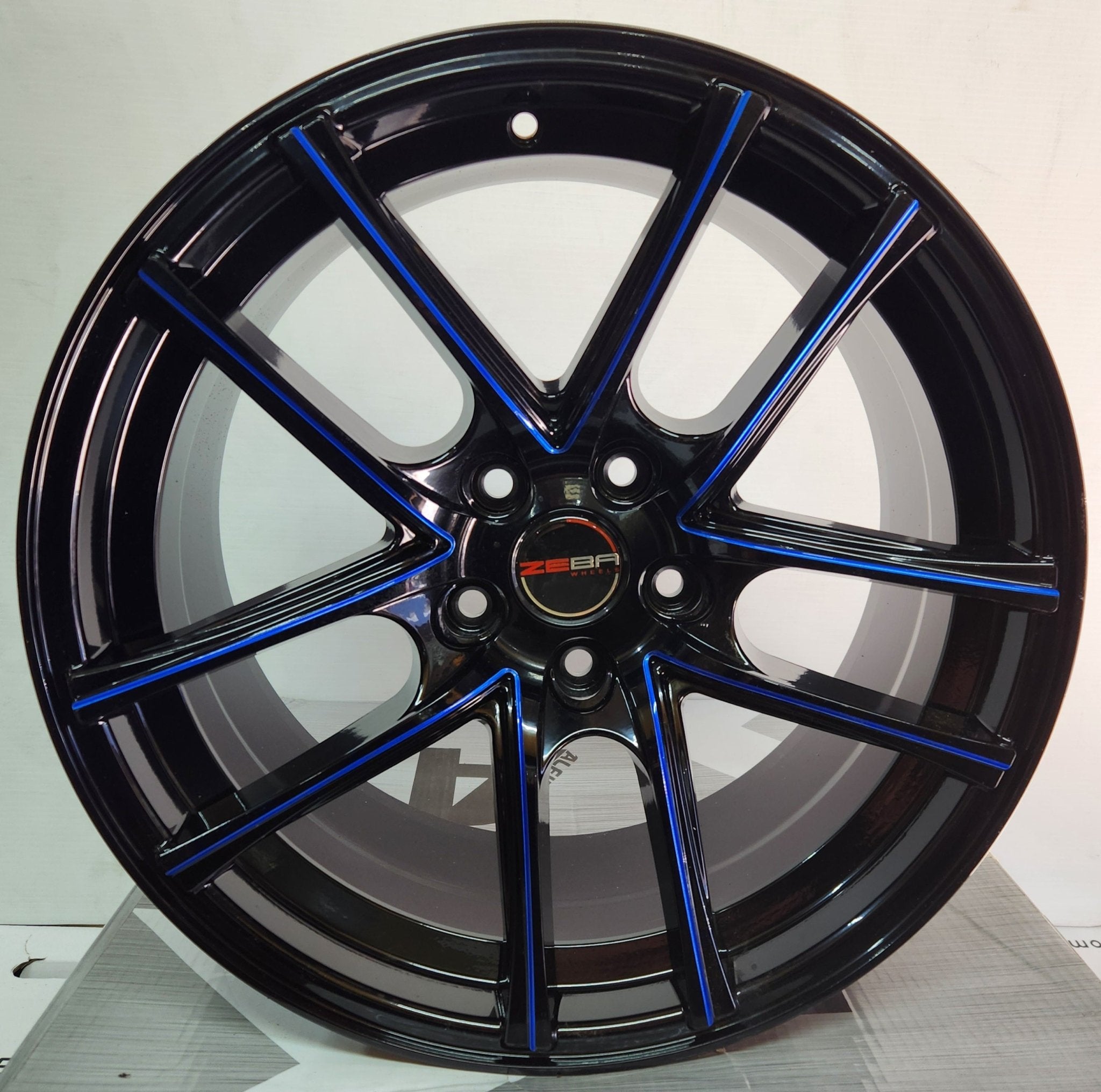 GWG G38 18x9 5x4.5 BLACK BLUE MILL - Gun Hill Tire House (WTW - WHOLESALE TIRES & WHEELS)