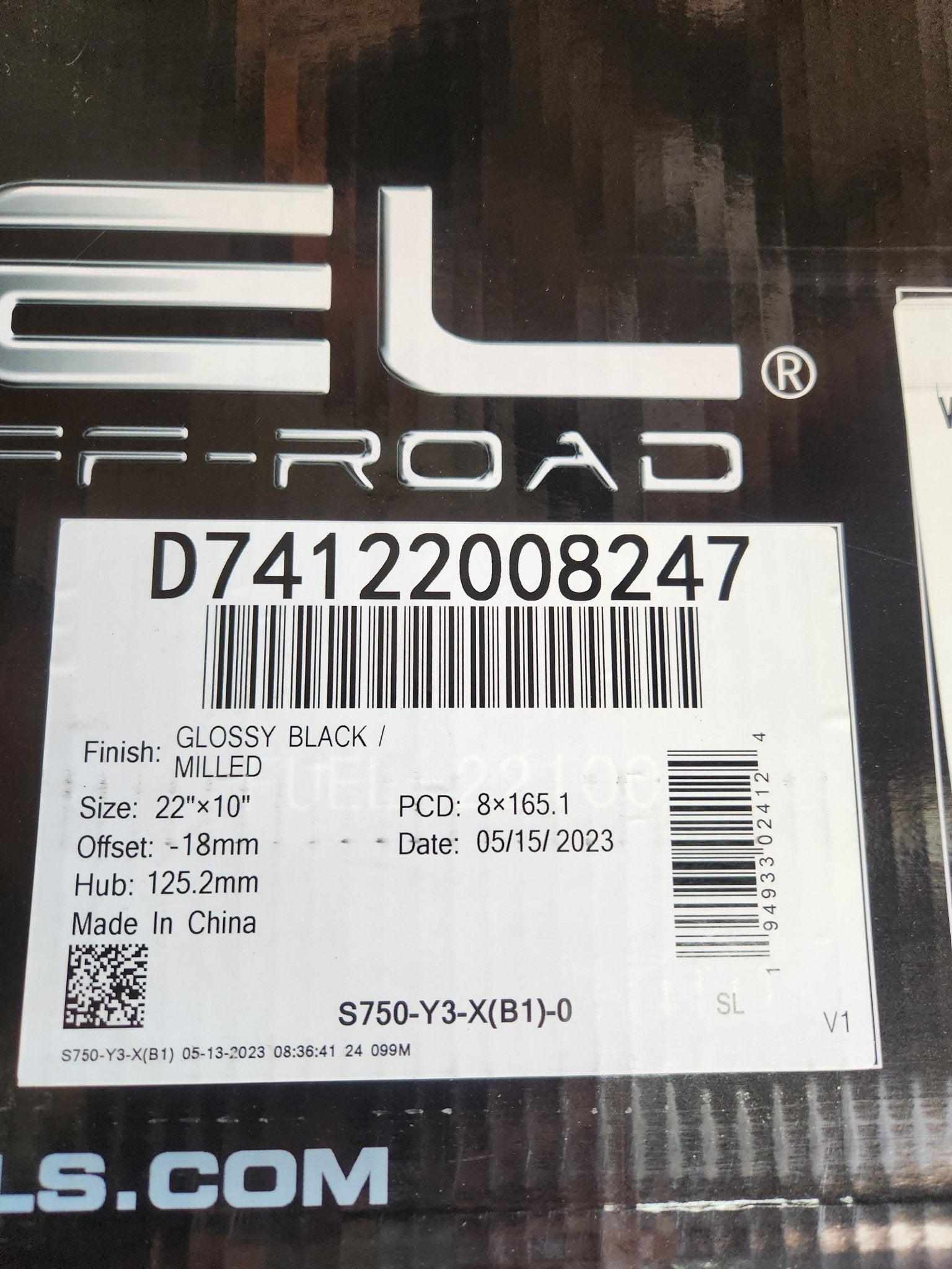 FUEL D741 22X10 8X165 GLOSS BLACK - Gun Hill Tire House (WTW - WHOLESALE TIRES & WHEELS)