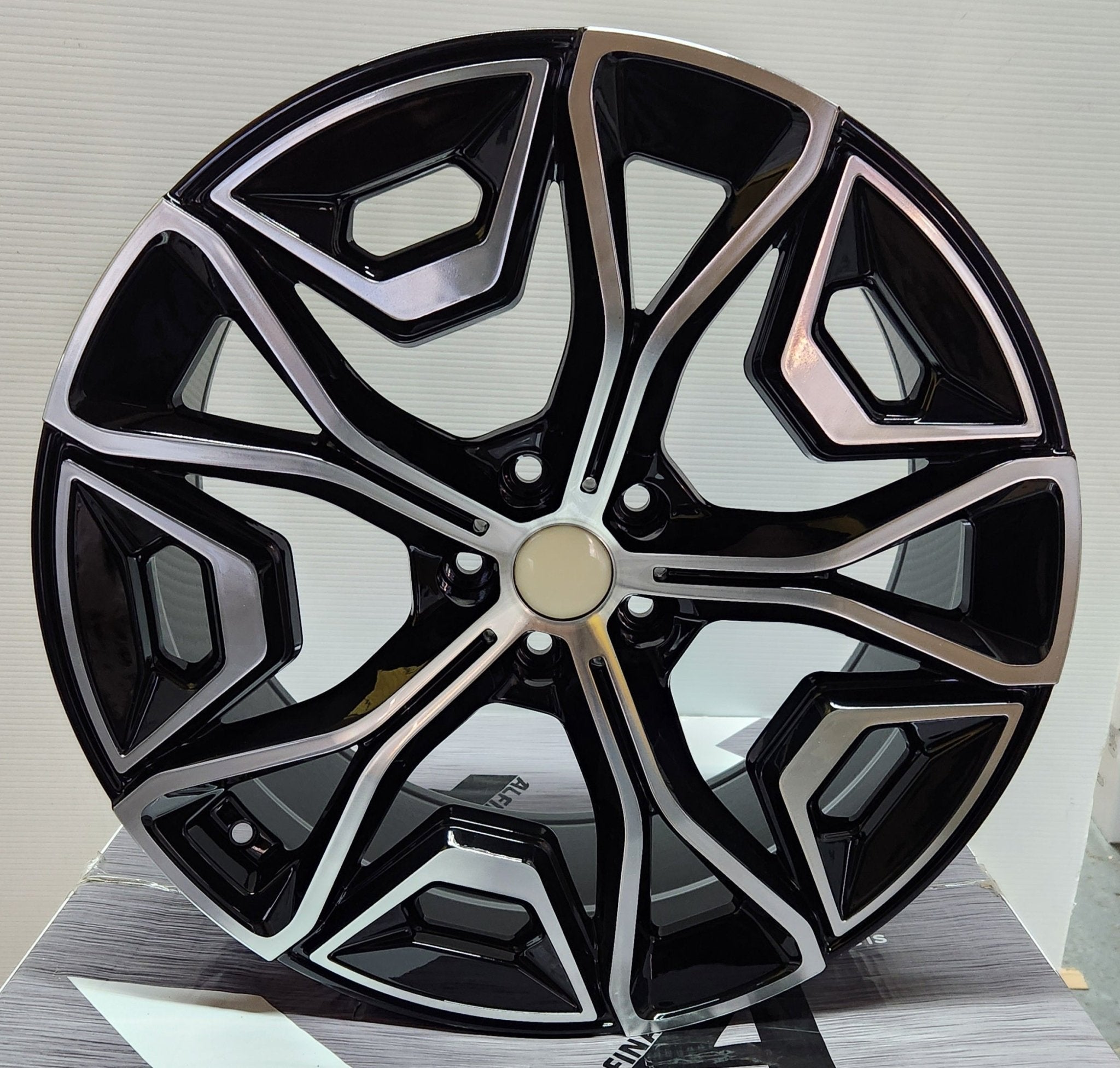 OE - 541 1021M STYLE 20x9.5 5x112 GLOSS BLACK MACHINE FACE - Gun Hill Tire House (WTW - WHOLESALE TIRES & WHEELS)
