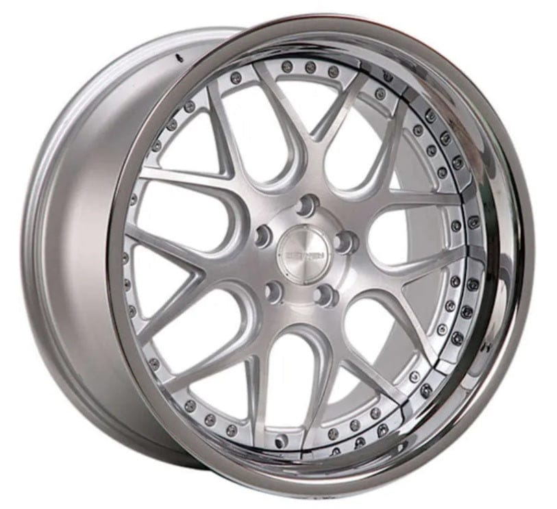 RENNEN CSL2 20x10.0 BLANK (5x112 - 5x120) SILVER BRUSHED FACE W CHROME SSL LIP - Gun Hill Tire House (WTW - WHOLESALE TIRES & WHEELS)