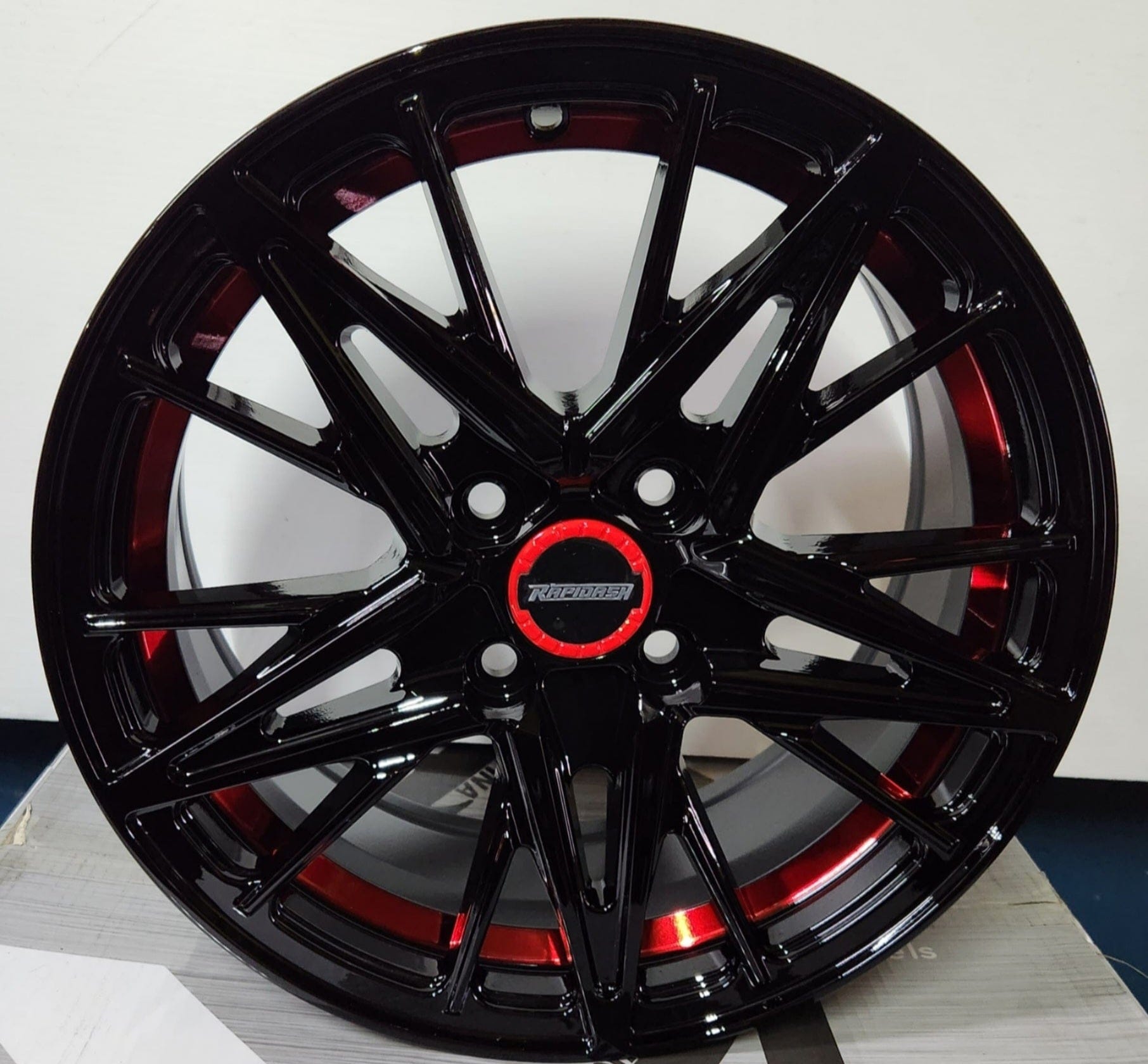 RAPIDASH RD - M105 16X6.5 4X100 GLOSS BLACK RED UNDER CUT - Gun Hill Tire House (WTW - WHOLESALE TIRES & WHEELS)