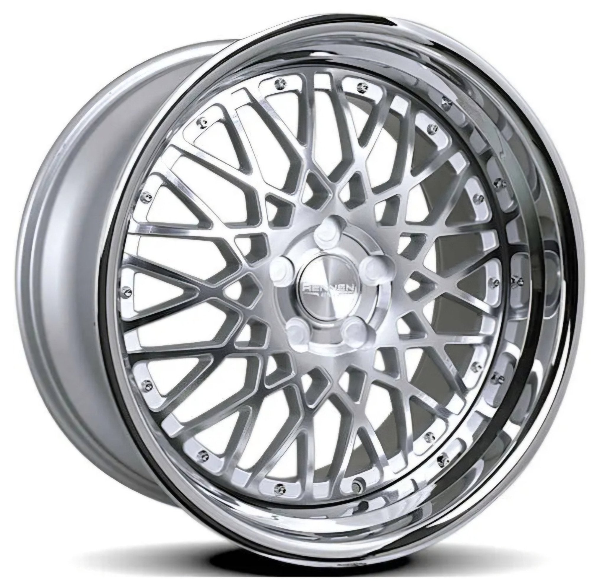 RENNEN CSL5 20x8.5 BLANK (5x112 - 5x120) SILVER BRUSHED FACE W CHROME SSL LIP - Gun Hill Tire House (WTW - WHOLESALE TIRES & WHEELS)