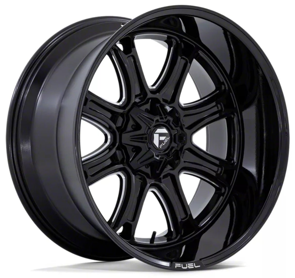 FUEL FC853 22X10 6X139.7 6X135 GLOSS BLACK MILLED - Gun Hill Tire House (WTW - WHOLESALE TIRES & WHEELS)