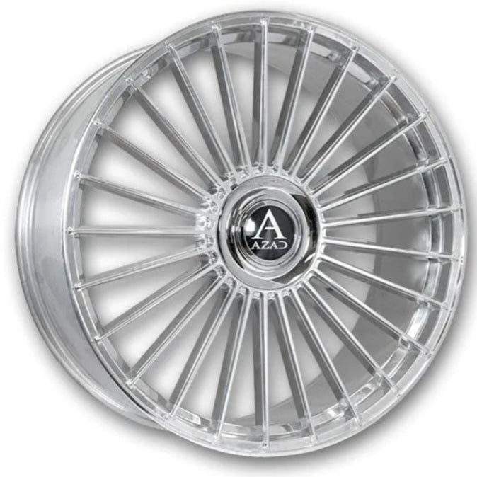 AZAD AZ25 22X10.5 5X112/ 5X120 CHROME - Gun Hill Tire House (WTW - WHOLESALE TIRES & WHEELS)