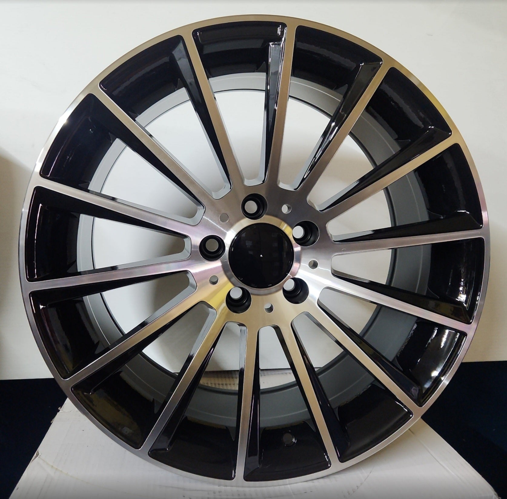 W813 19x8.5 5x112 BLACK MACHINED FACE - Gun Hill Tire House (WTW - WHOLESALE TIRES & WHEELS)