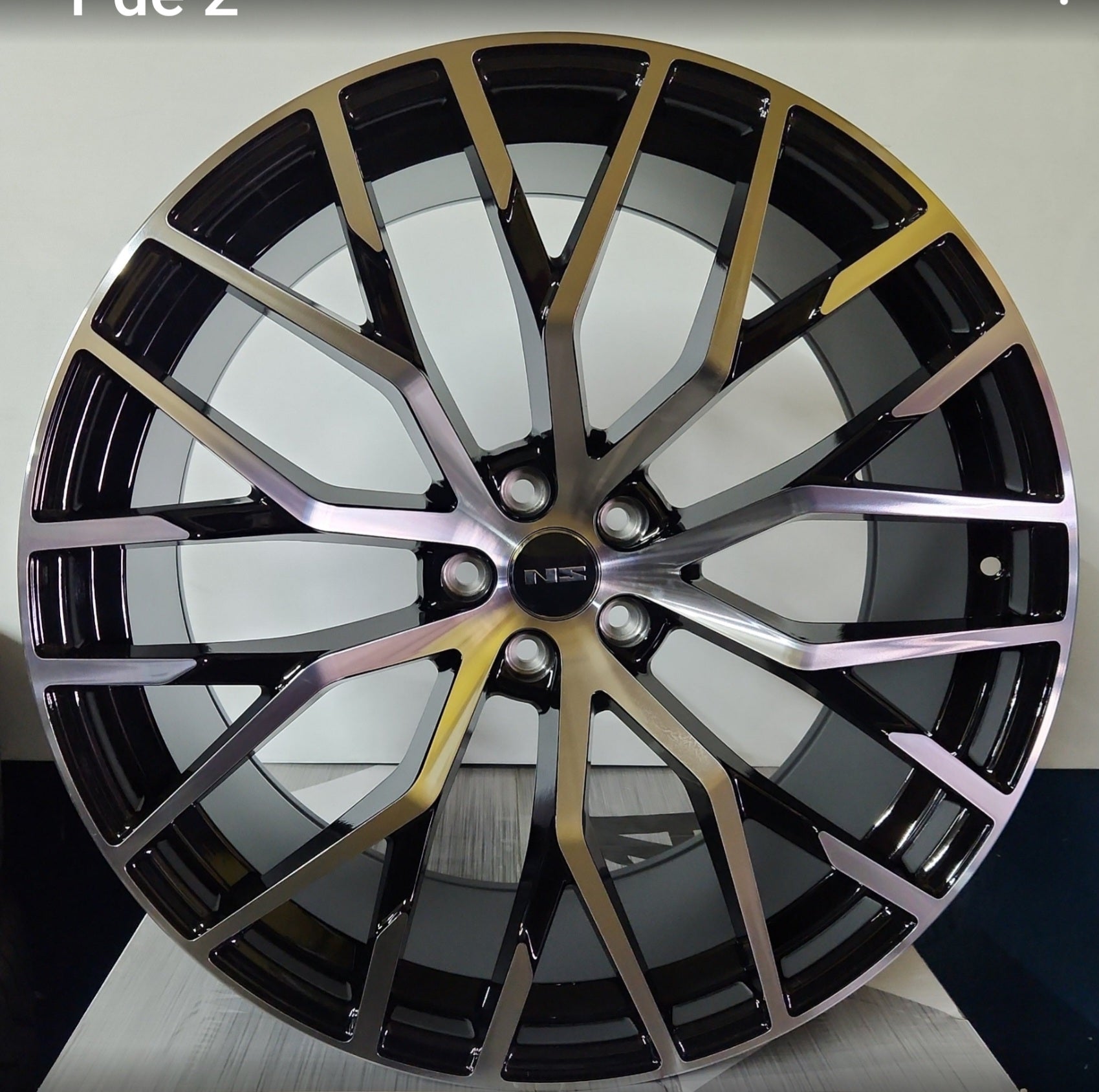 OE 0174 Q7 STYLE 22X9.5 5X112 BLACK MACHINED FACE - Gun Hill Tire House (WTW - WHOLESALE TIRES & WHEELS)