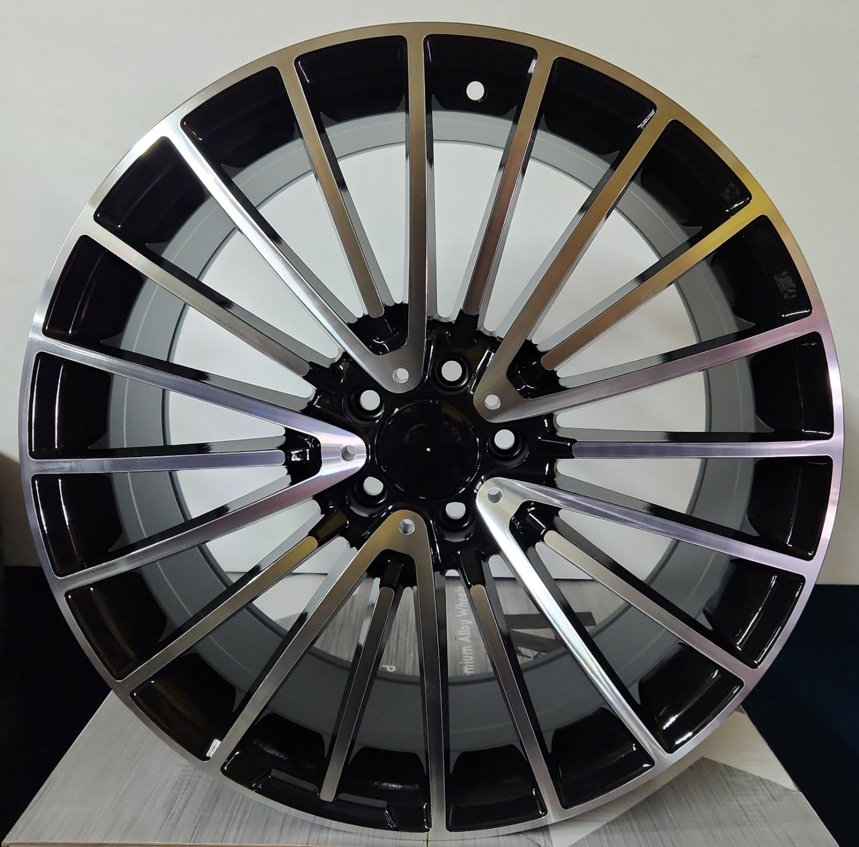 0235 WHEELS 19X8.5 5X112 PIANO BLACK MACHINED - Gun Hill Tire House (WTW - WHOLESALE TIRES & WHEELS)