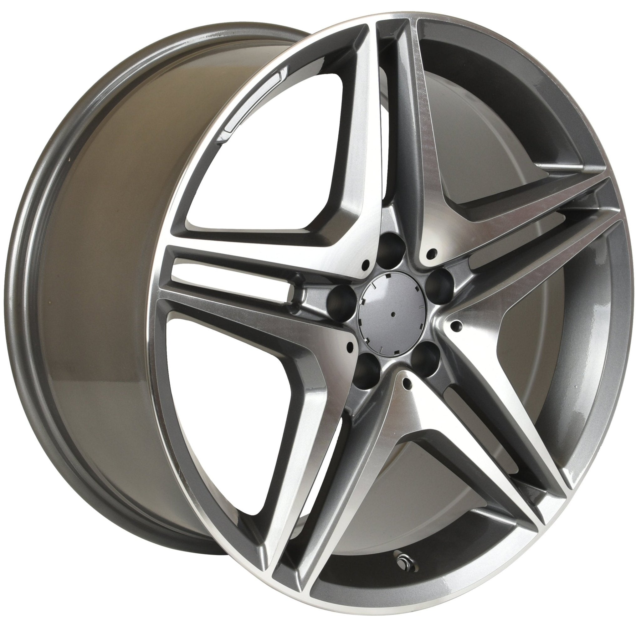 W828 Gunmetal Machined Face 19*8.5 ET35 5*112 CB66.6 - Gun Hill Tire House (WTW - WHOLESALE TIRES & WHEELS)