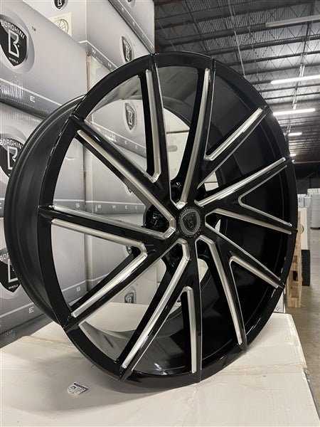 BORGHINI WHEEL B25 - M 22X9.5 ET +30 6x139.7 CB (78.1) B+MW - Gun Hill Tire House (WTW - WHOLESALE TIRES & WHEELS)