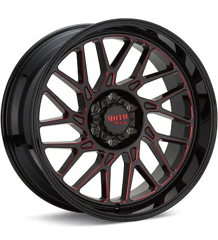 MOTO METAL MO805 PREDATOR BLACK W/RED ACCENT - Gun Hill Tire House (WTW - WHOLESALE TIRES & WHEELS)