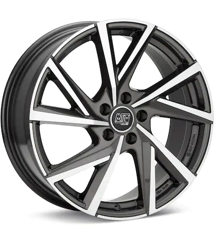 MSW TYPE 80 5 - LUG MACHINED W/GUNMETAL ACCENT - Gun Hill Tire House (WTW - WHOLESALE TIRES & WHEELS)
