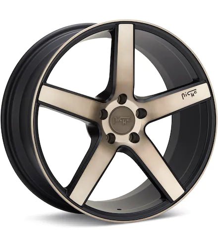 NICHE ROAD WHEELS MILAN BLACK MACHINED W/DARK TINT - Gun Hill Tire House (WTW - WHOLESALE TIRES & WHEELS)