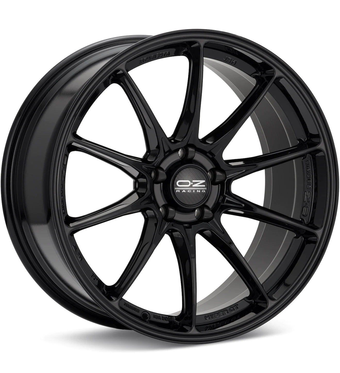 O.Z. HYPER GT HLT GLOSS BLACK PAINTED - Gun Hill Tire House (WTW - WHOLESALE TIRES & WHEELS)