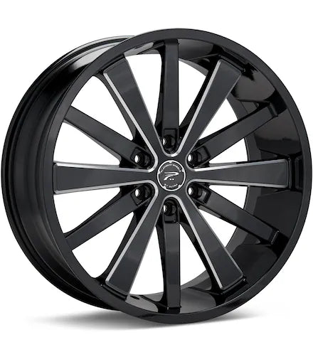 PLATINUM PIVOT BLACK W/MILLED ACCENT - Gun Hill Tire House (WTW - WHOLESALE TIRES & WHEELS)