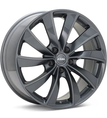 RIAL LUGANO OE CAP GRAPHITE SILVER - Gun Hill Tire House (WTW - WHOLESALE TIRES & WHEELS)