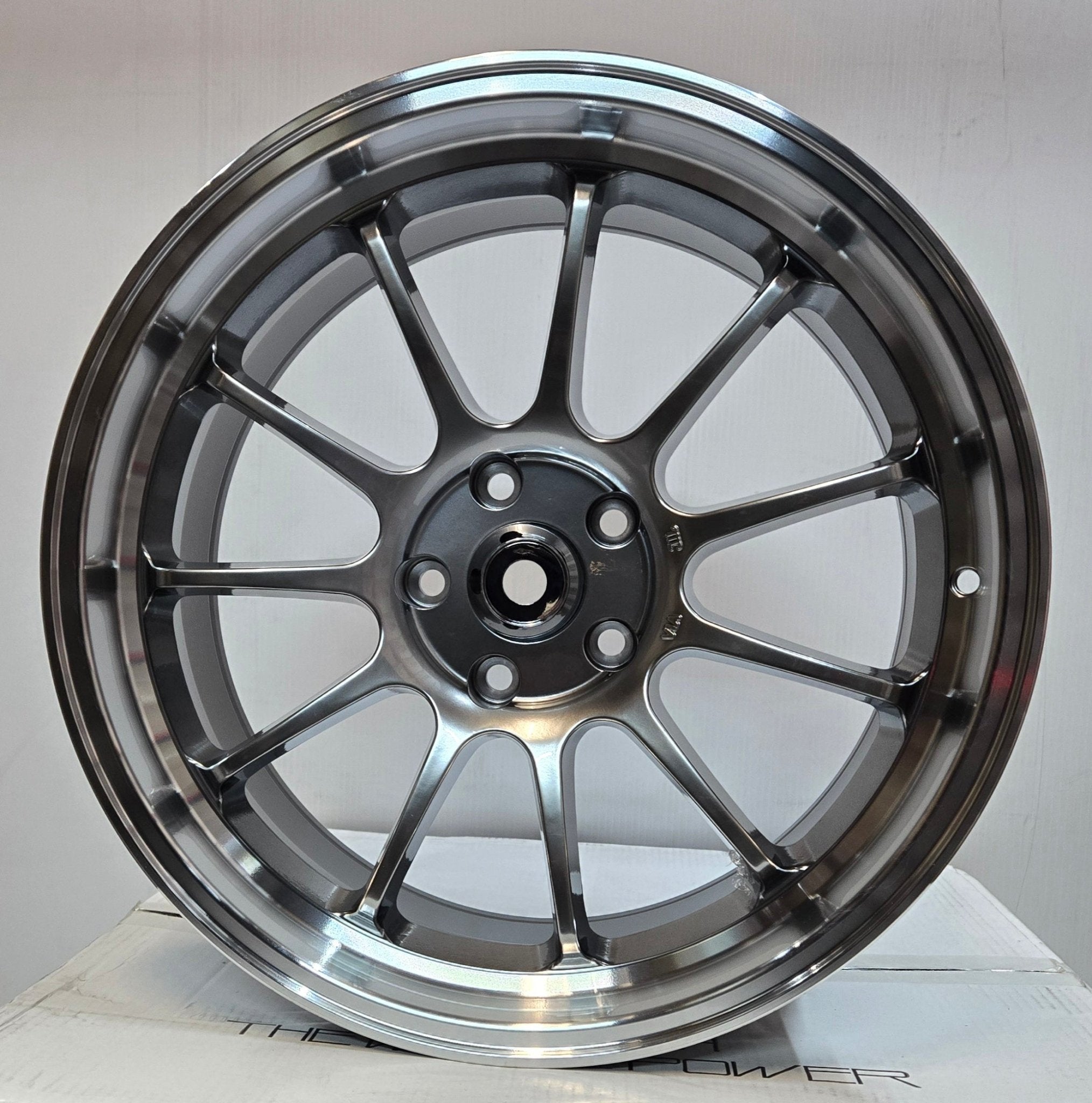 N10010 18X8.5 5X112 5X114.3 HYPER BLACK MACHINED LIP - Gun Hill Tire House (WTW - WHOLESALE TIRES & WHEELS)