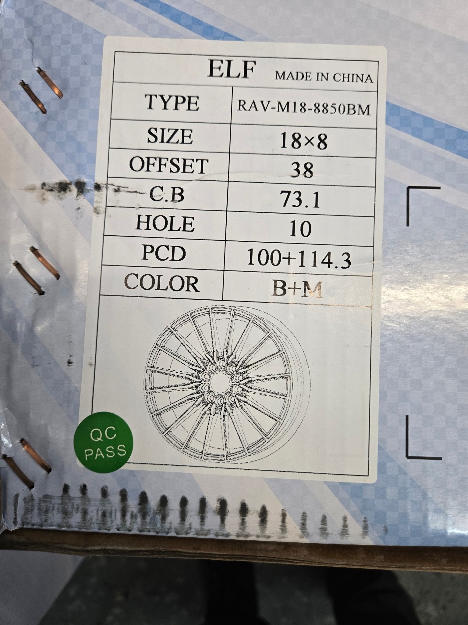 RAV - 18 18X8.0 5X100 5X114.3 BLACK MACHINED FACE - Gun Hill Tire House (WTW - WHOLESALE TIRES & WHEELS)