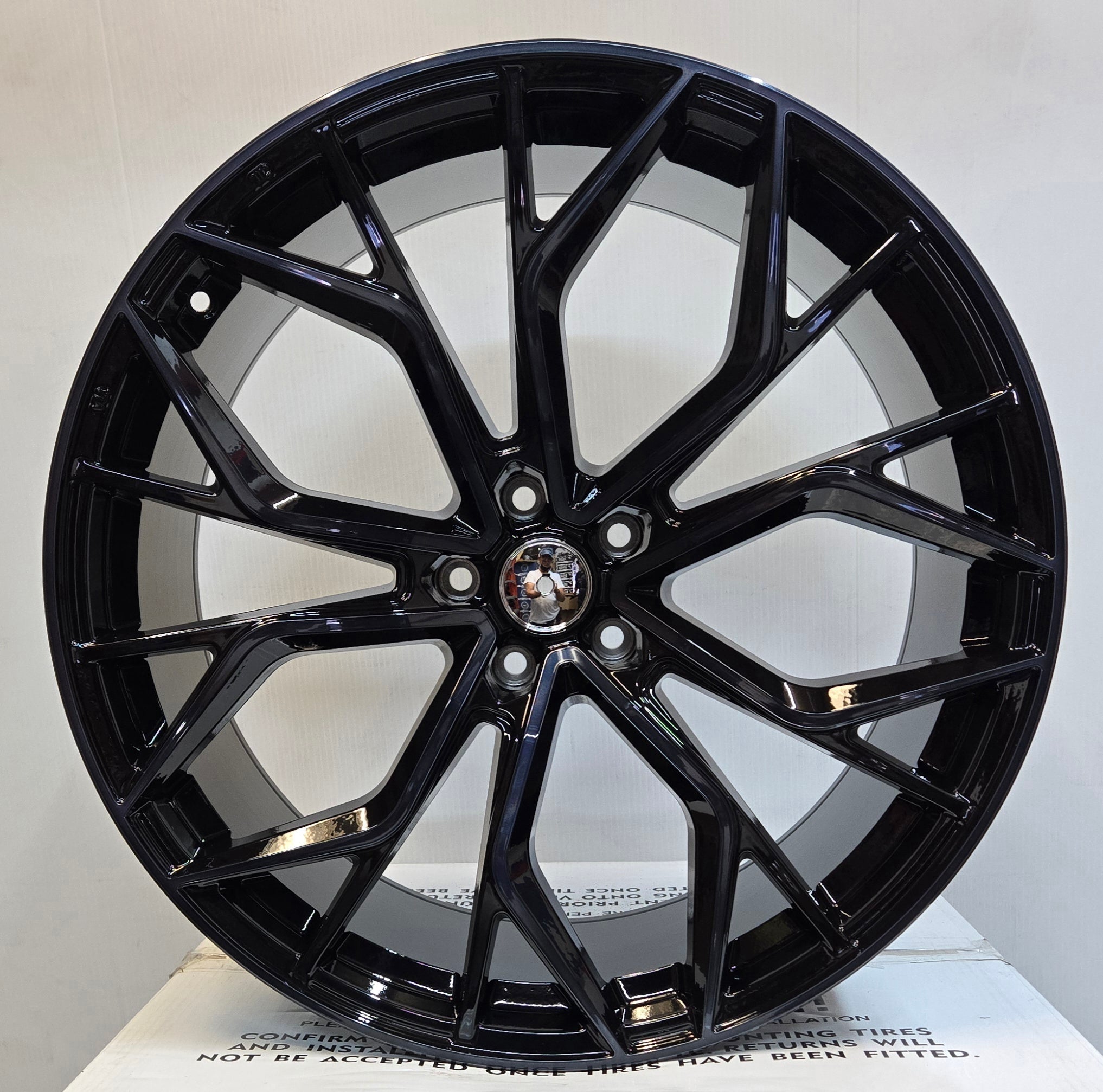 PEGASUS - 5558 22x10.5 5x112 / 5x114.3 GLOSS BLACK MACHINED FACE DARK TINTED - Gun Hill Tire House (WTW - WHOLESALE TIRES & WHEELS)
