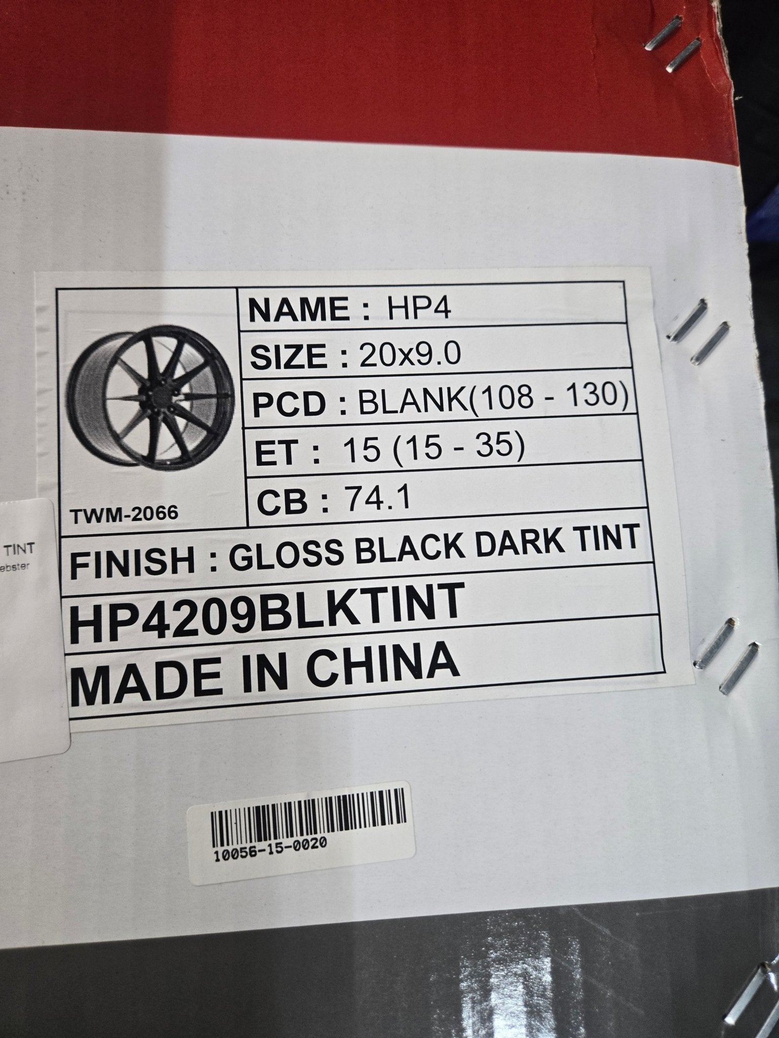 GWG HP4 20X9.0 5X114.3 GLOSS BLACK DARK TINT - Gun Hill Tire House (WTW - WHOLESALE TIRES & WHEELS)