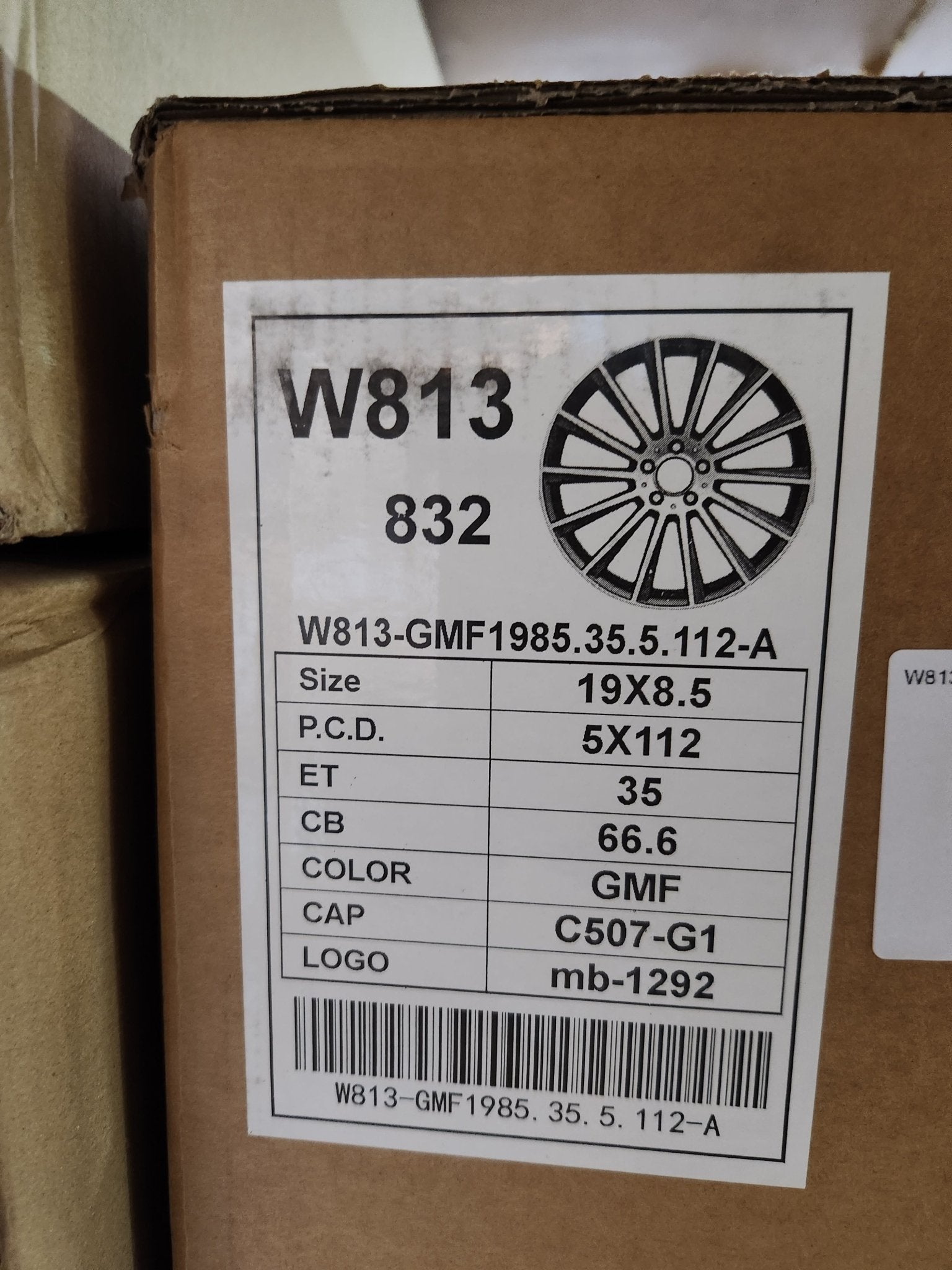 W813 19x8.5 5x112 GUNMETAL MACHINED FACE - Gun Hill Tire House (WTW - WHOLESALE TIRES & WHEELS)
