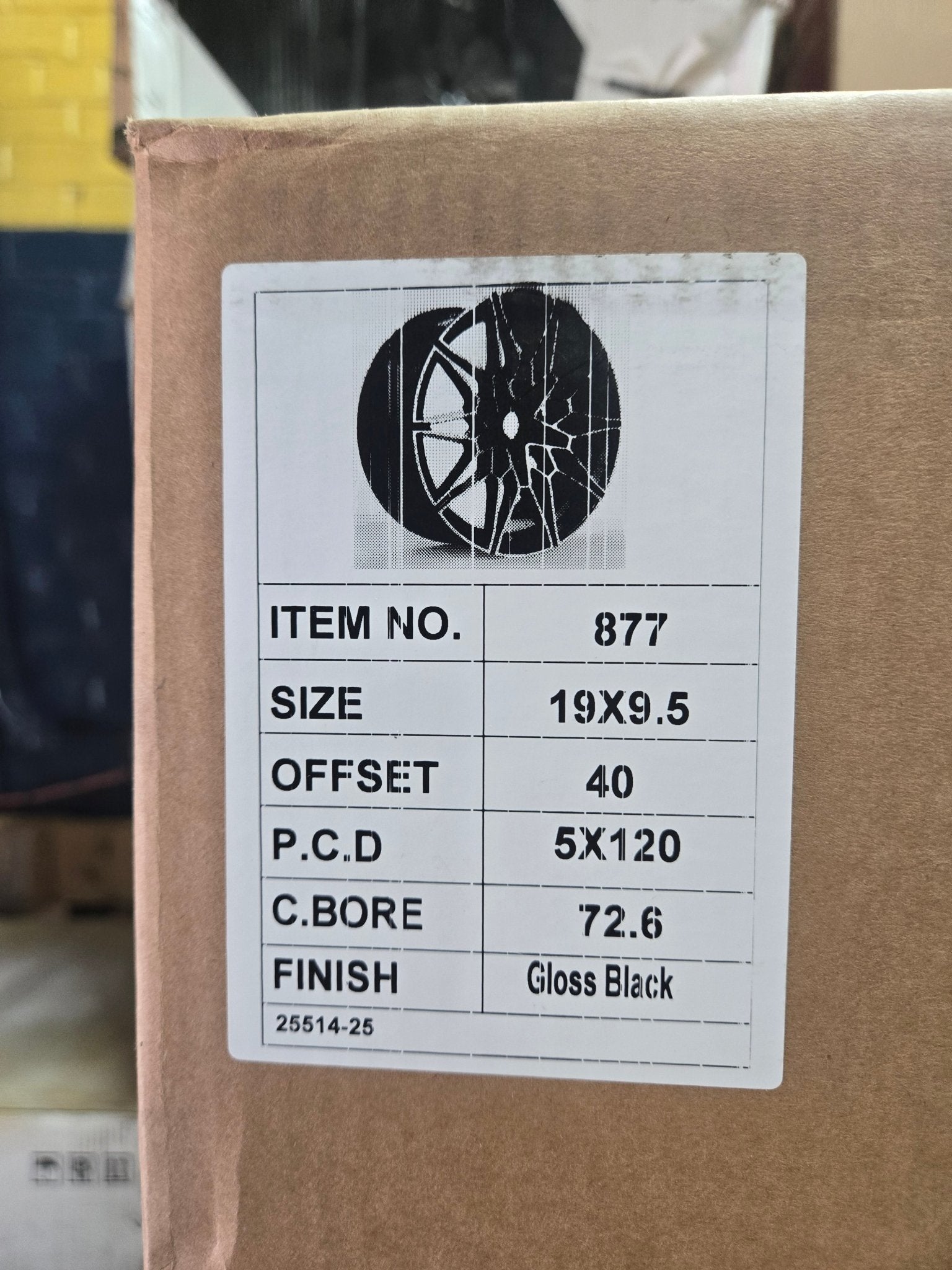 OE - 22269 - 8 826M 0293 19x9.5 5x120 GLOSS BLACK - Gun Hill Tire House (WTW - WHOLESALE TIRES & WHEELS)
