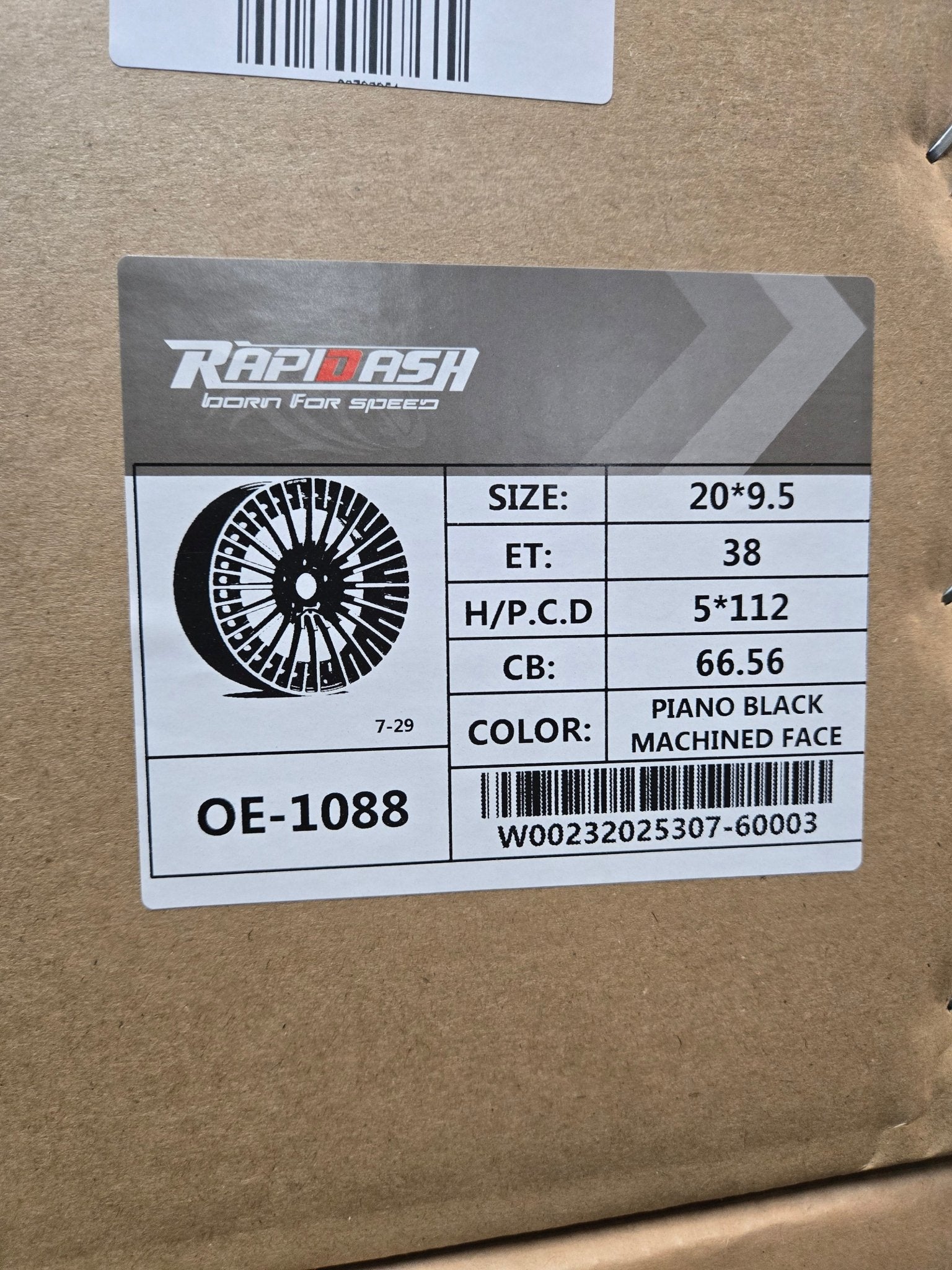 OE - 1088 20X9.5 5X112 PIANO BLACK MACHINED FACE - Gun Hill Tire House (WTW - WHOLESALE TIRES & WHEELS)