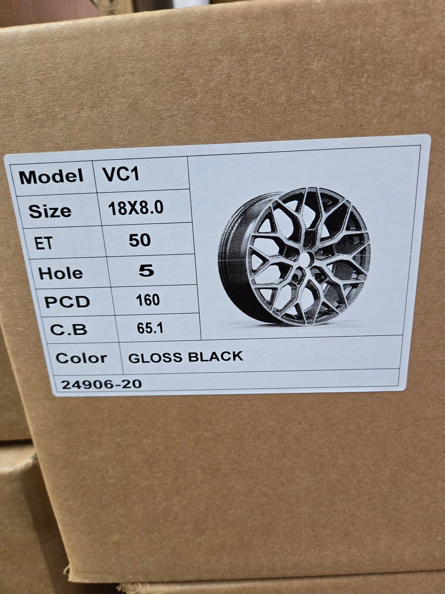OE - 0319 18x8.0 5x160 FULL GLOSS BLACK - Gun Hill Tire House (WTW - WHOLESALE TIRES & WHEELS)