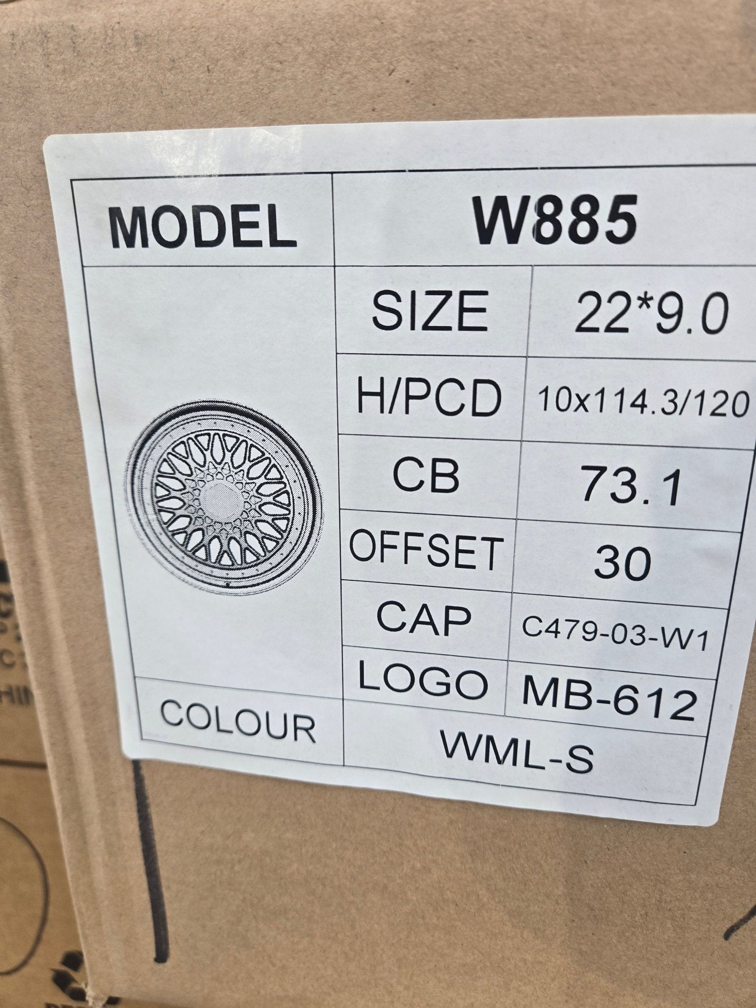 W885 22x9 5x120/ 5x114.3 WHITE MACHINED LIP - Gun Hill Tire House (WTW - WHOLESALE TIRES & WHEELS)