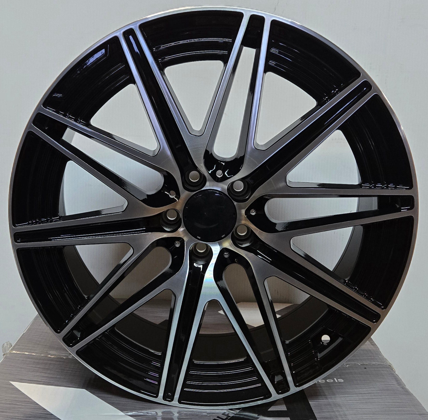 H3121F 20X8.5 5X112 PIANO BLACK MACHINED FACE - Gun Hill Tire House (WTW - WHOLESALE TIRES & WHEELS)