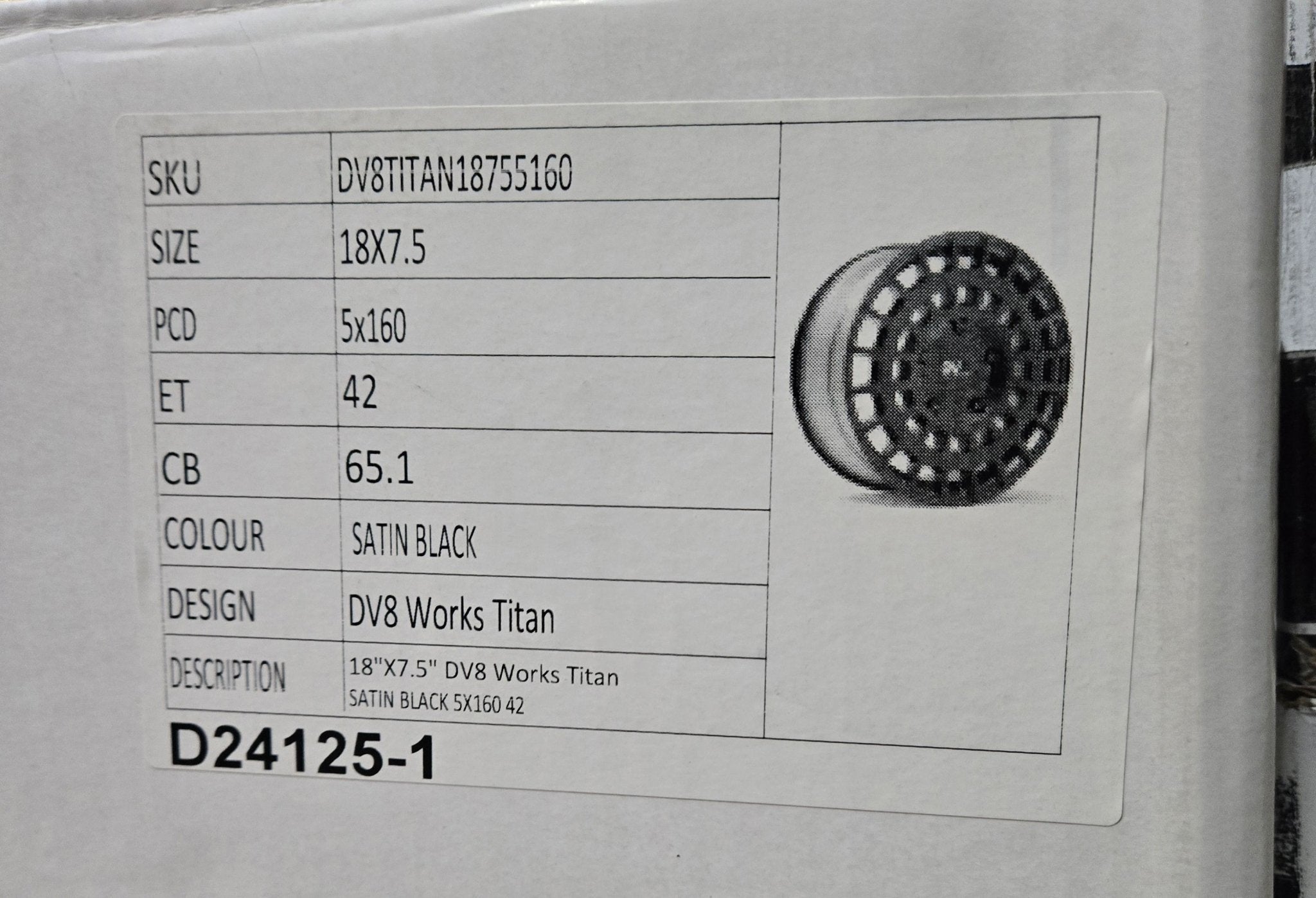 DHC 1831 18X7.5 5X160 SATIN BLACK - Gun Hill Tire House (WTW - WHOLESALE TIRES & WHEELS)