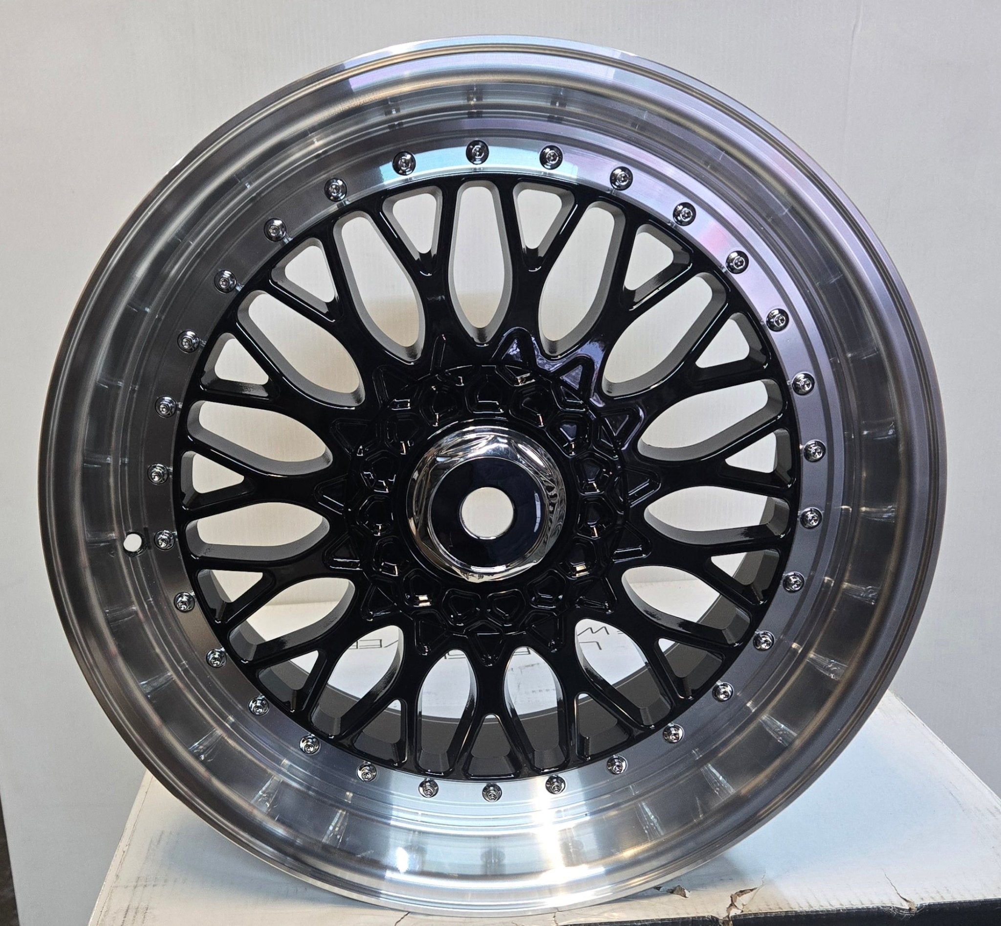 RBM1 19X8.5 5X114.3 GLOSS BLACK MACHINED LIP - Gun Hill Tire House (WTW - WHOLESALE TIRES & WHEELS)