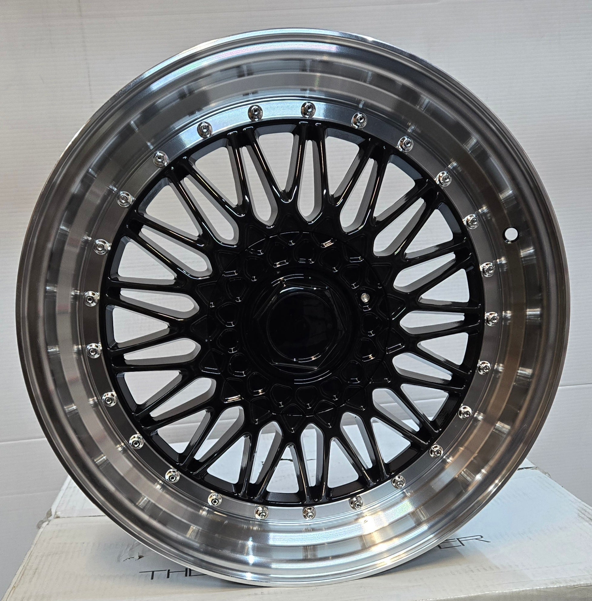L247 SUPER RS STYLE 18X8.0 5X100 5X114.3 PIANO BLACK MACHINED LIP - Gun Hill Tire House (WTW - WHOLESALE TIRES & WHEELS)