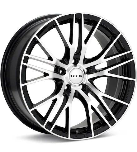 RTX WHEELS VERTEX BLACK W/RED ACCENT - Gun Hill Tire House (WTW - WHOLESALE TIRES & WHEELS)