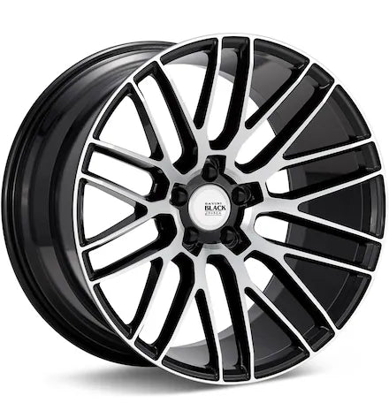 SAVINI BLACK DI FORZA BM13 MACHINED W/BLACK ACCENT - Gun Hill Tire House (WTW - WHOLESALE TIRES & WHEELS)