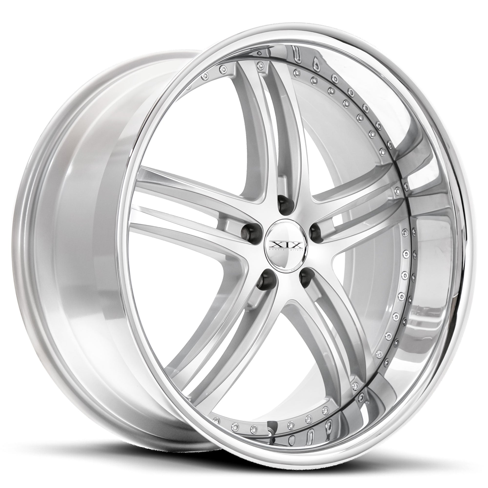 XIX X15 20X10 5x112 SILVER MACHINED SS LIP - Gun Hill Tire House (WTW - WHOLESALE TIRES & WHEELS)