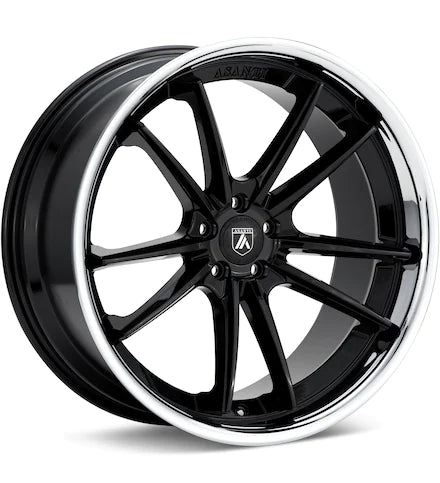 ASANTI BLACK LABEL ABL - 23 BRUSHED W/CHROME LIP - Gun Hill Tire House (WTW - WHOLESALE TIRES & WHEELS)