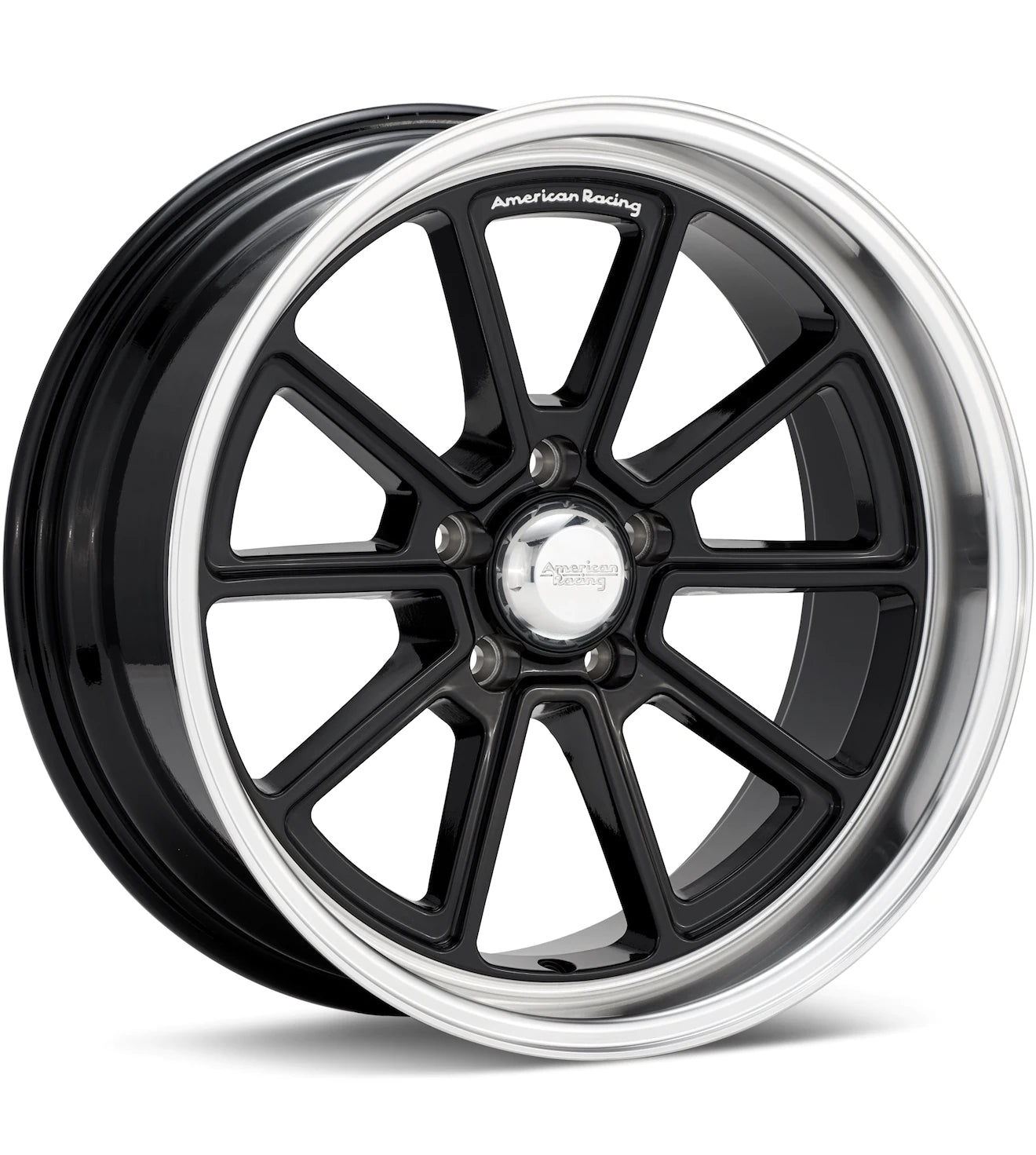 AMERICAN RACING AUTHENTIC HOT ROD VN510 DRAFT BLACK W/MACH LIP - Gun Hill Tire House (WTW - WHOLESALE TIRES & WHEELS)
