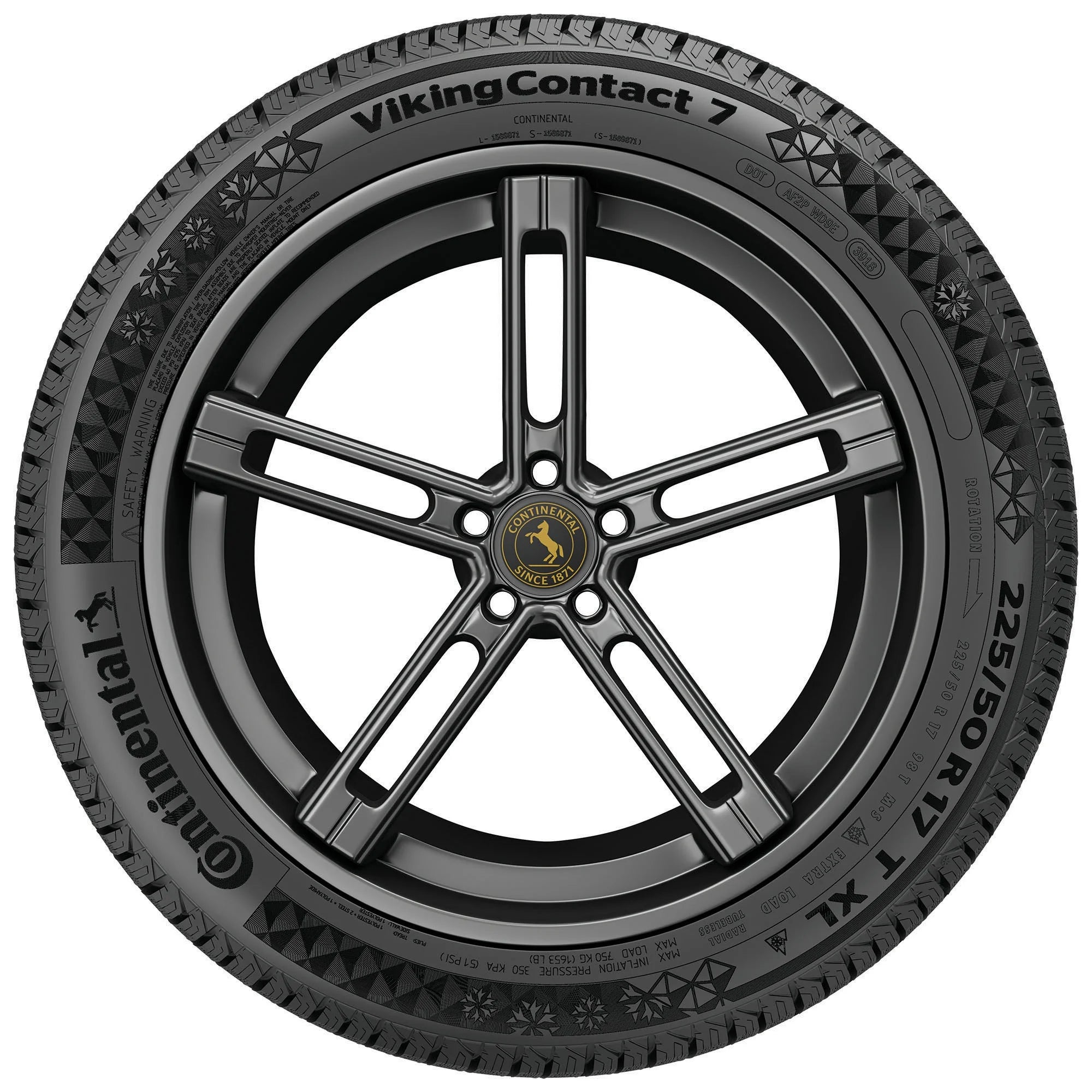 195/65R15 Continental Vikingcontact 7 Winter 95T XL Passenger Tire - Gun Hill Tire House (WTW - WHOLESALE TIRES & WHEELS)