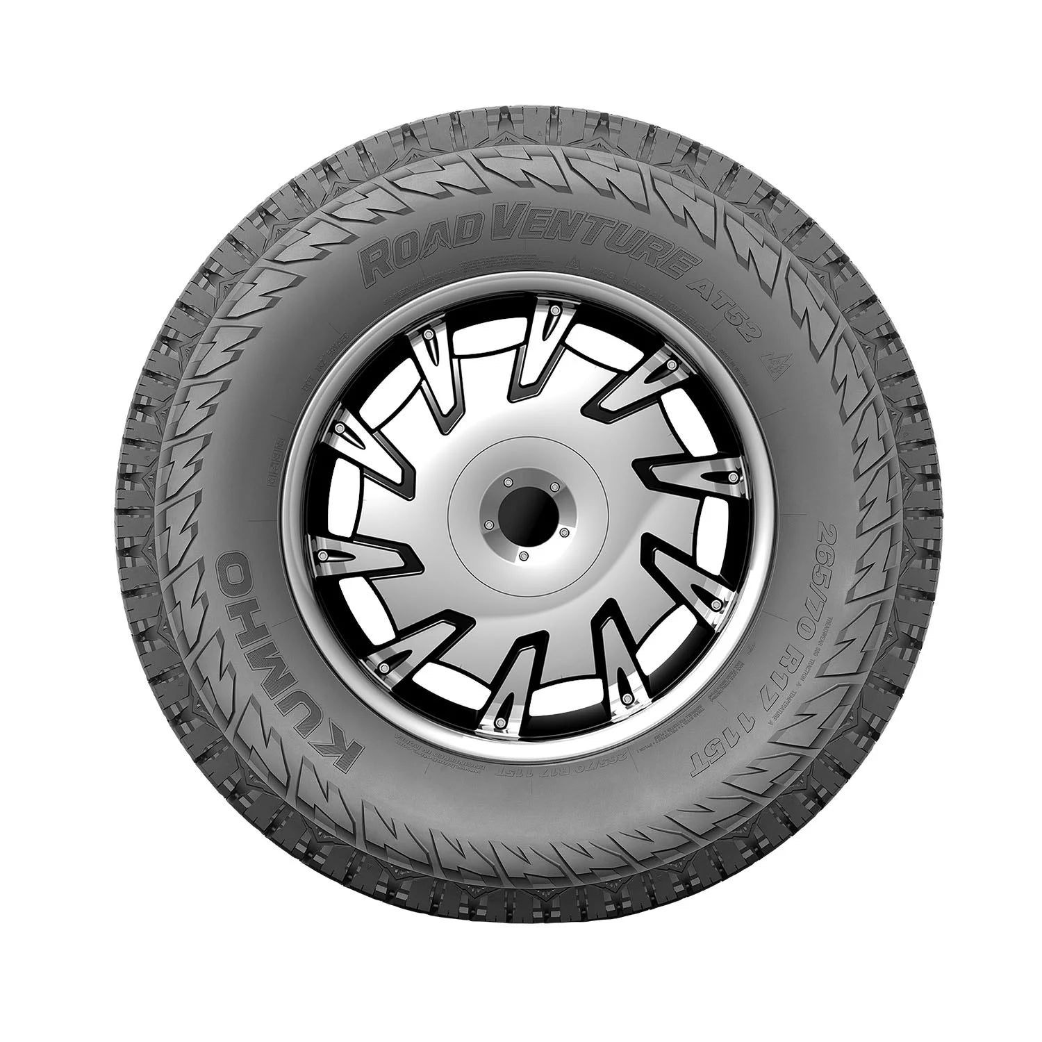 LT295/70R18/10 Kumho Road Venture AT52 129/126S BW All Terrain Tire - Gun Hill Tire House (WTW - WHOLESALE TIRES & WHEELS)